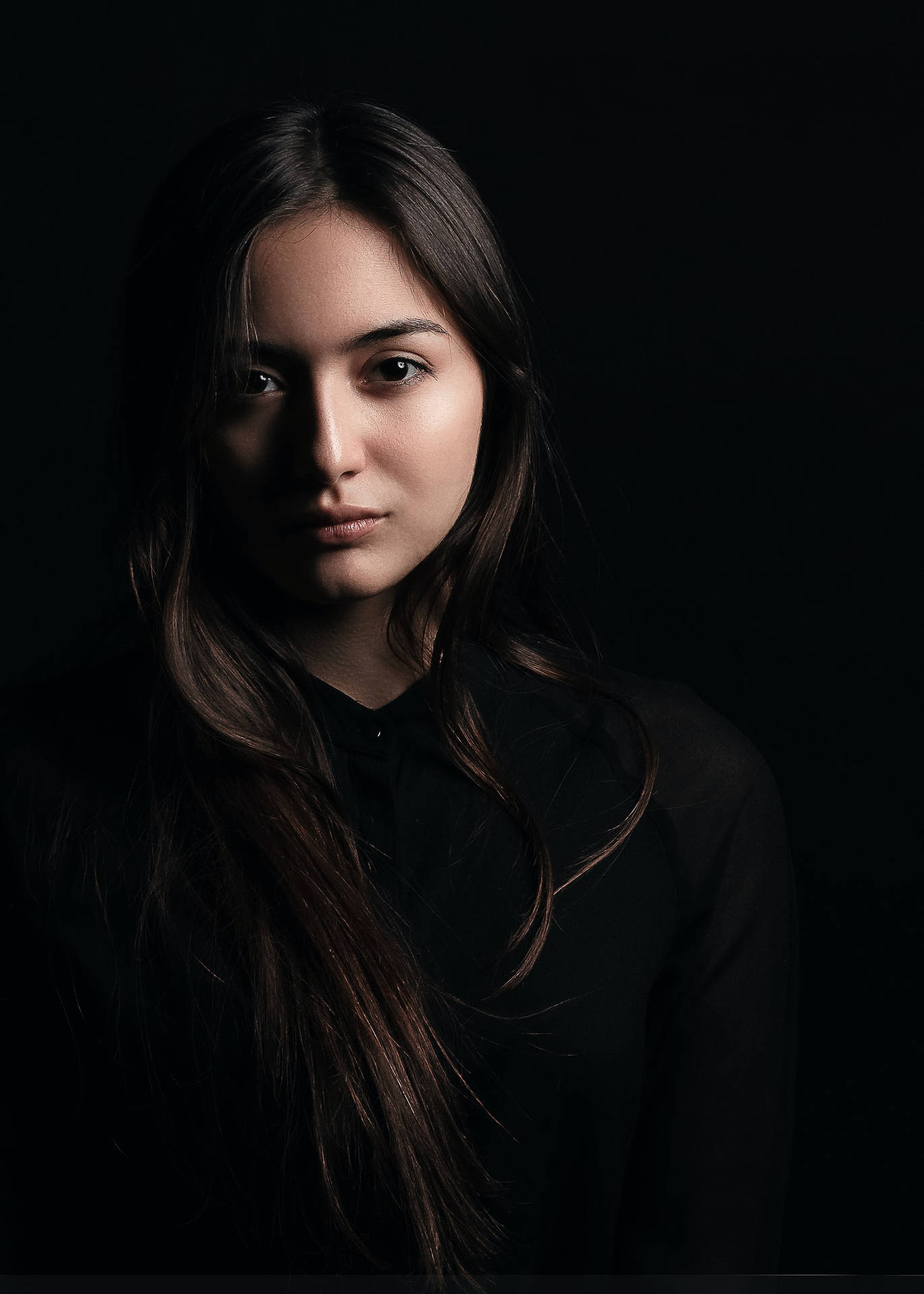 Download Dark Girl Simple Photograph Wallpaper