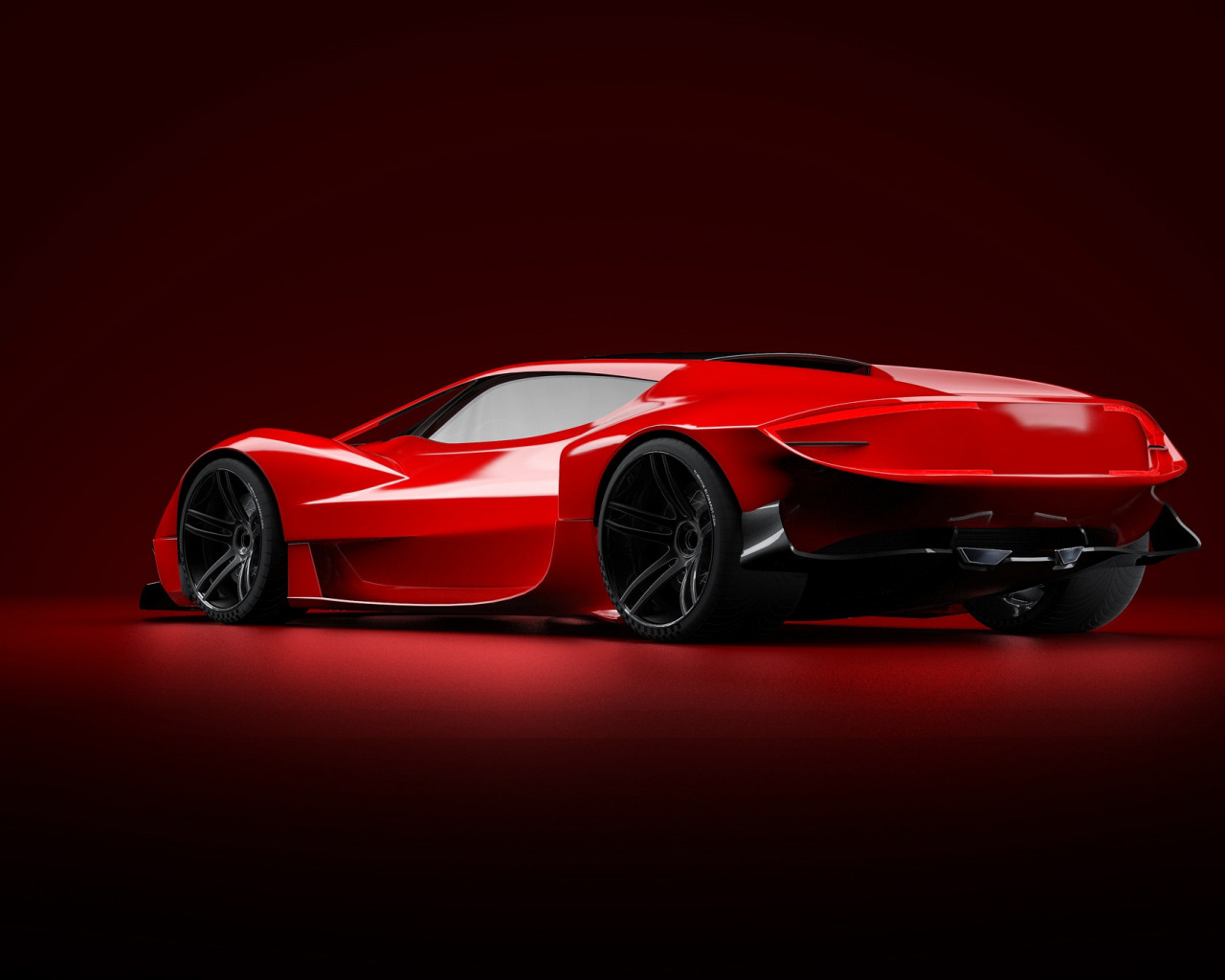 Download wallpaper Red, Machine, Style, Background, Red, Car, Art, Render, Design, Supercar, Supercar, Sports car, Sportcar, Transport & Vehicles, November Tlibekov, by Kasim Tlibekov, section rendering in resolution 1280x1024