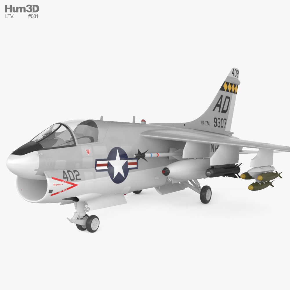 LTV A 7 Corsair II 3D Model On Hum3D