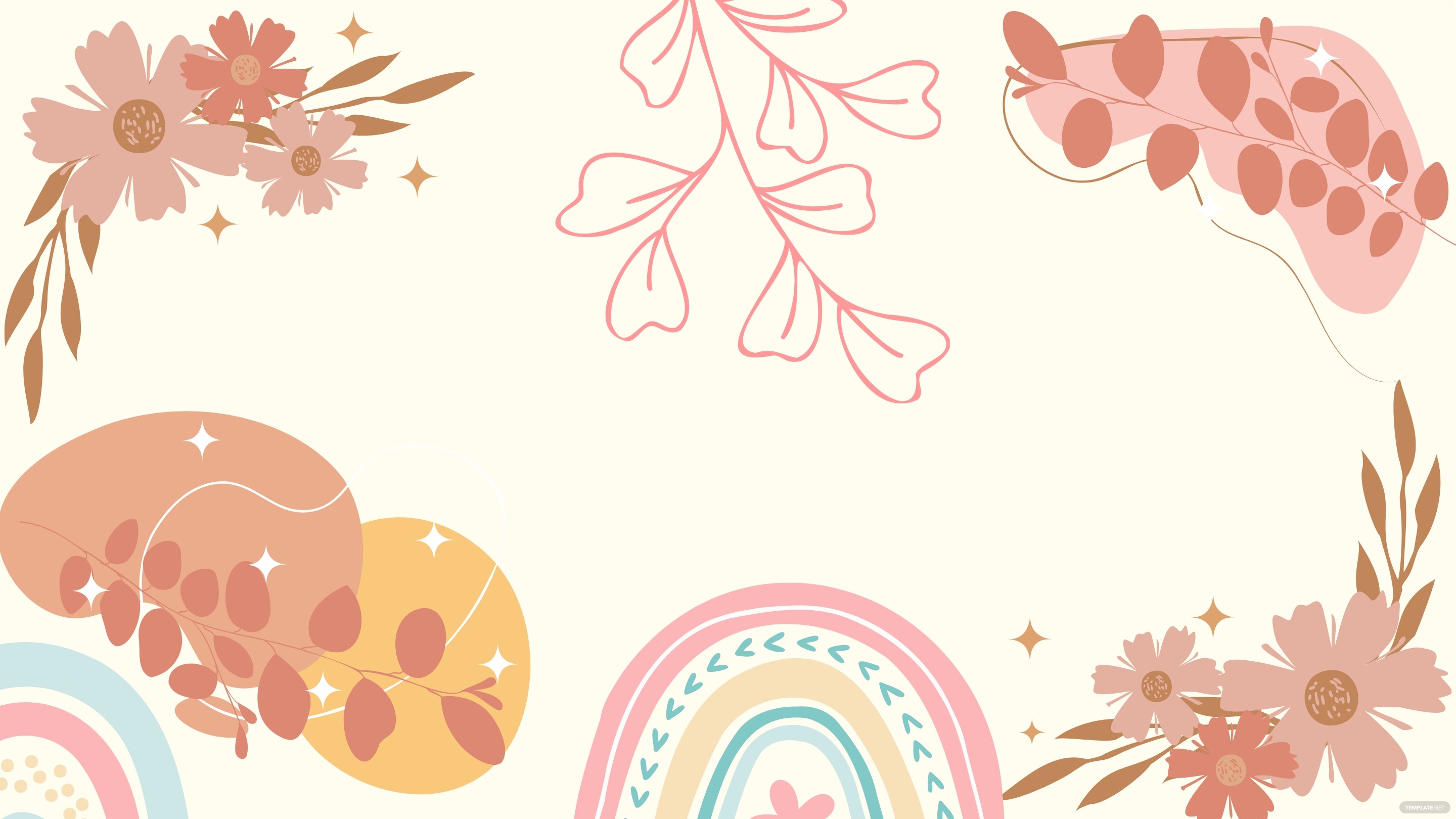 Free Boho Pastel Background, Illustrator, JPG, PNG, SVG