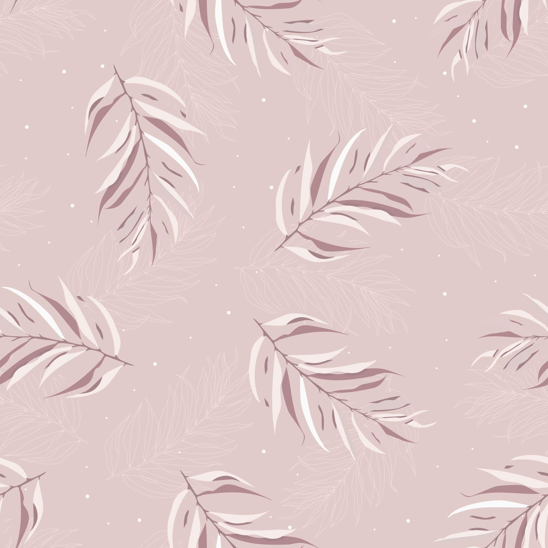 Pink Boho Leaf Wallpaper And Stick Or Non Pasted