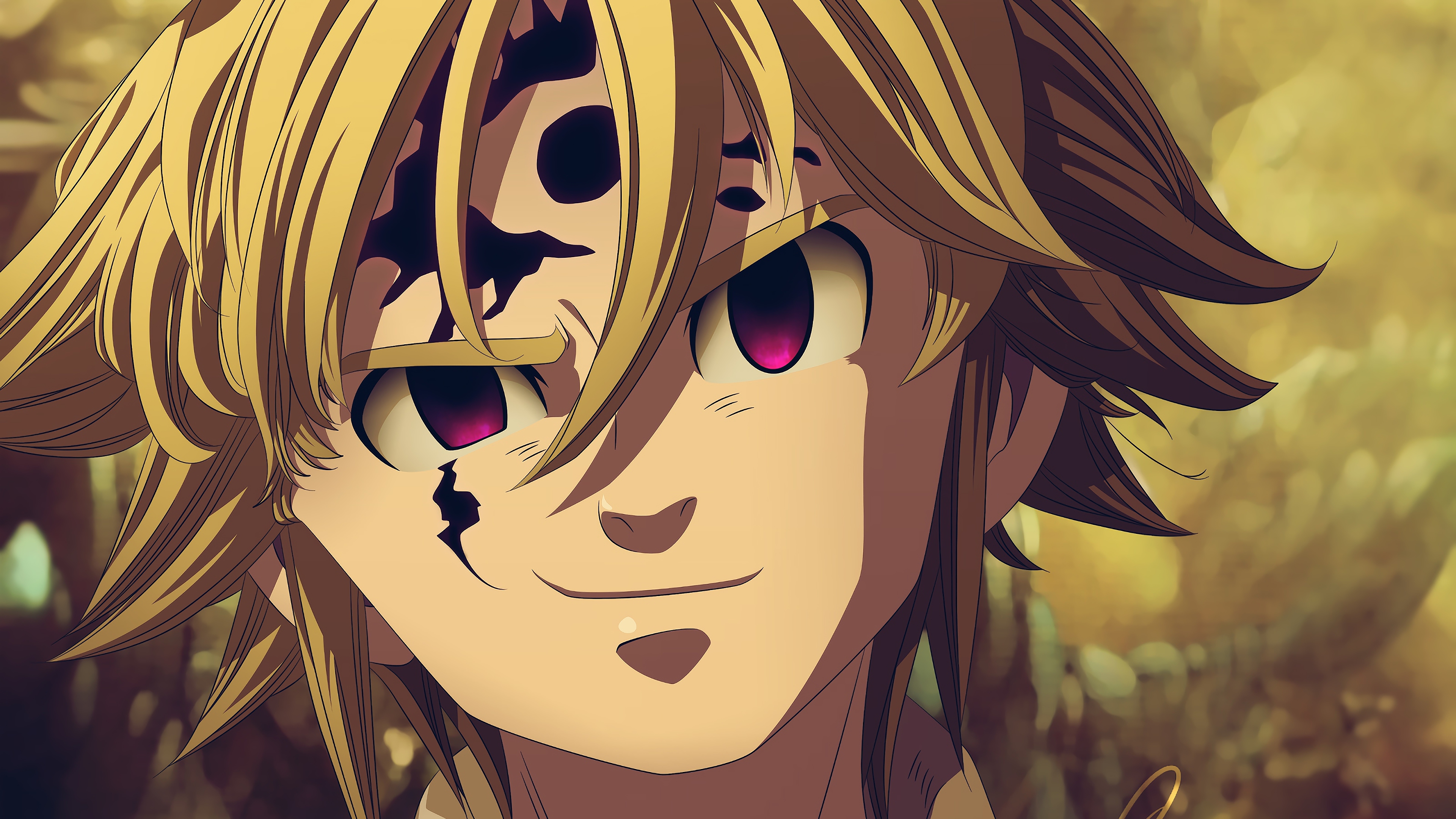 Meliodas The Seven Deadly Sins Boy Smile Face Blonde Wallpaper:3840x2160
