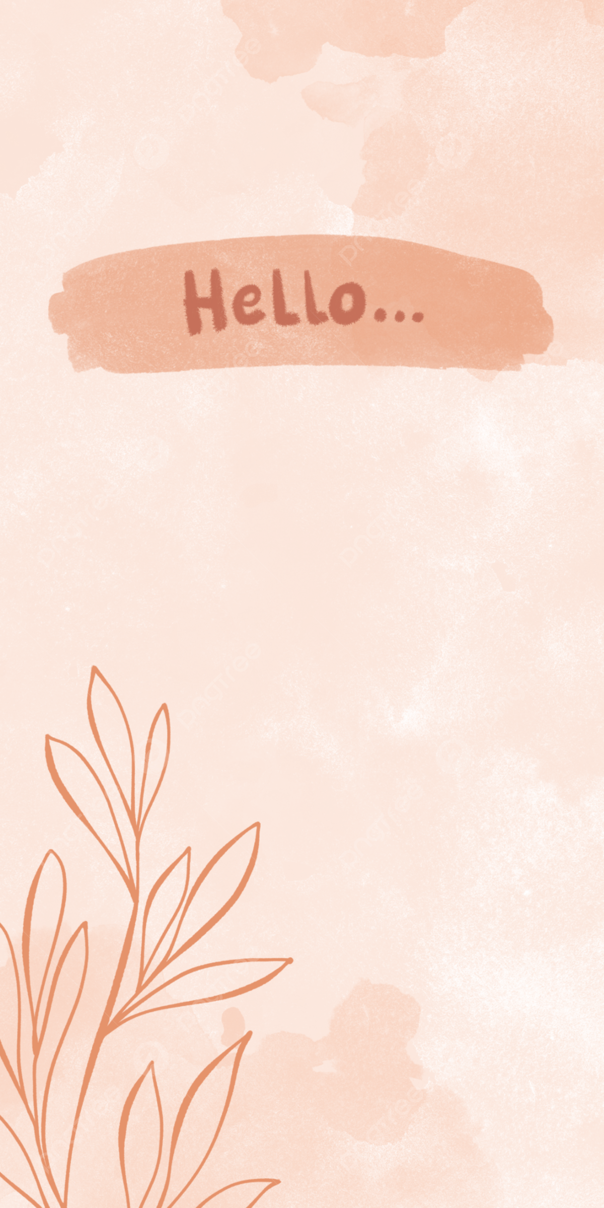 Wallpaper Aesthetic Hello Watercolor Background, Aesthetic Watercolor, Watercolor Wallpaper, Wallpaper Foliage Background Image for Free Download