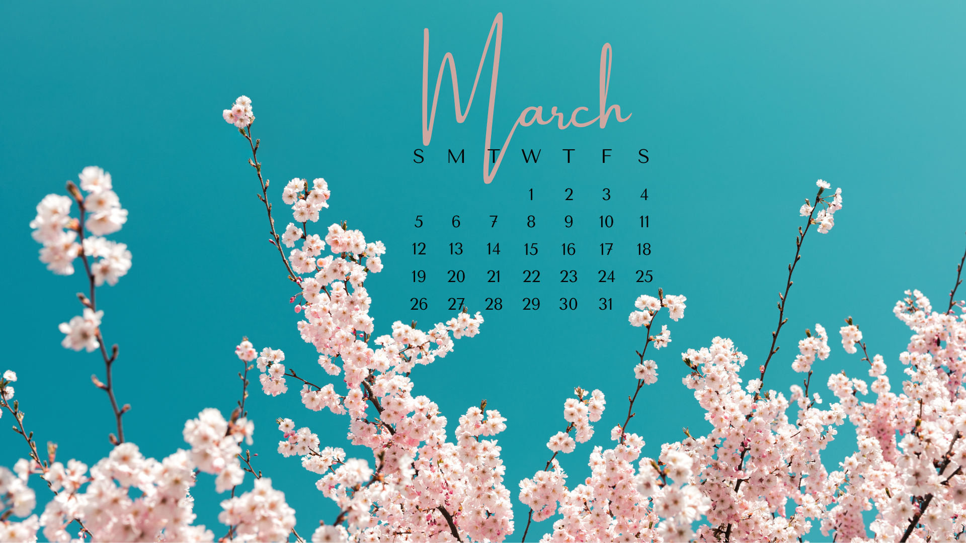 FREE MARCH 2023 DESKTOP CALENDAR BACKGROUNDS (EASY DOWNLOAD)