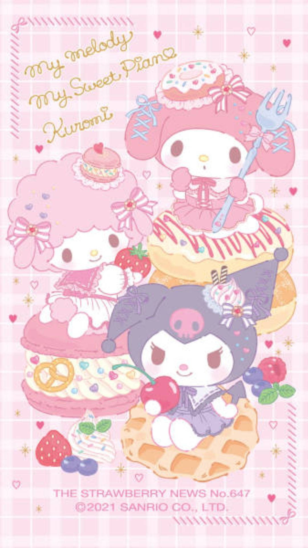 Download My Melody Kuromi Phone Background Image Wallpaper