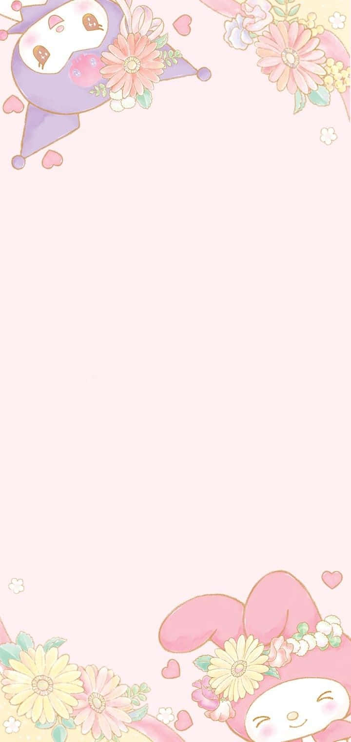 Download Kuromi iPhone My Melody Flower Aesthetic Wallpaper