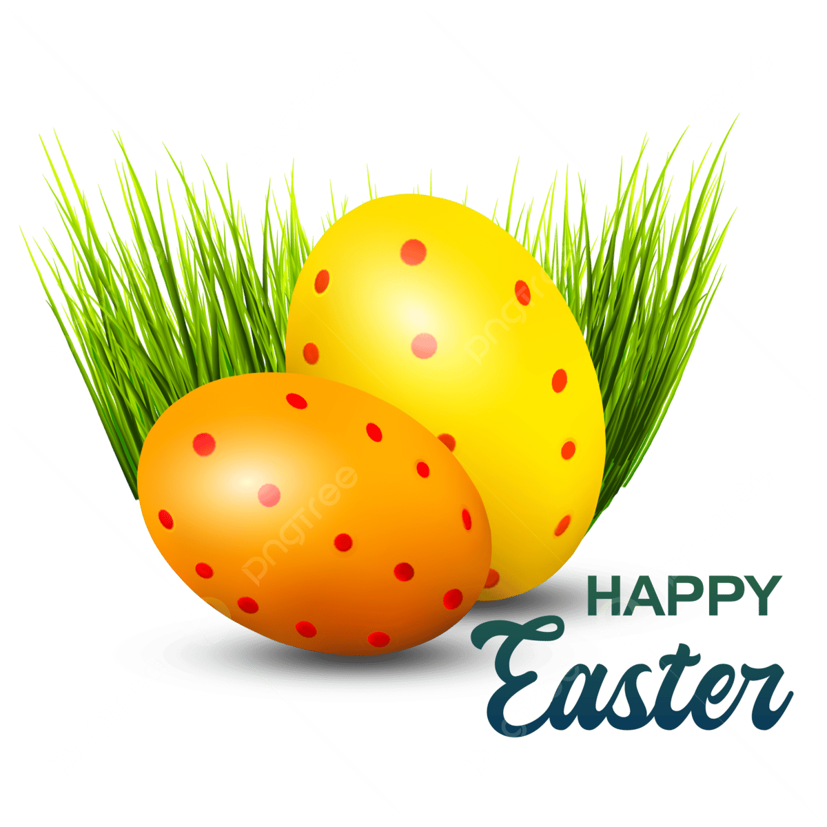 Happy Ester Eggs PNG Transparent, Yellow And Orange Easter Eggs For Happy Ester Day, Easter Clipart, Easter, Egg PNG Image For Free Download