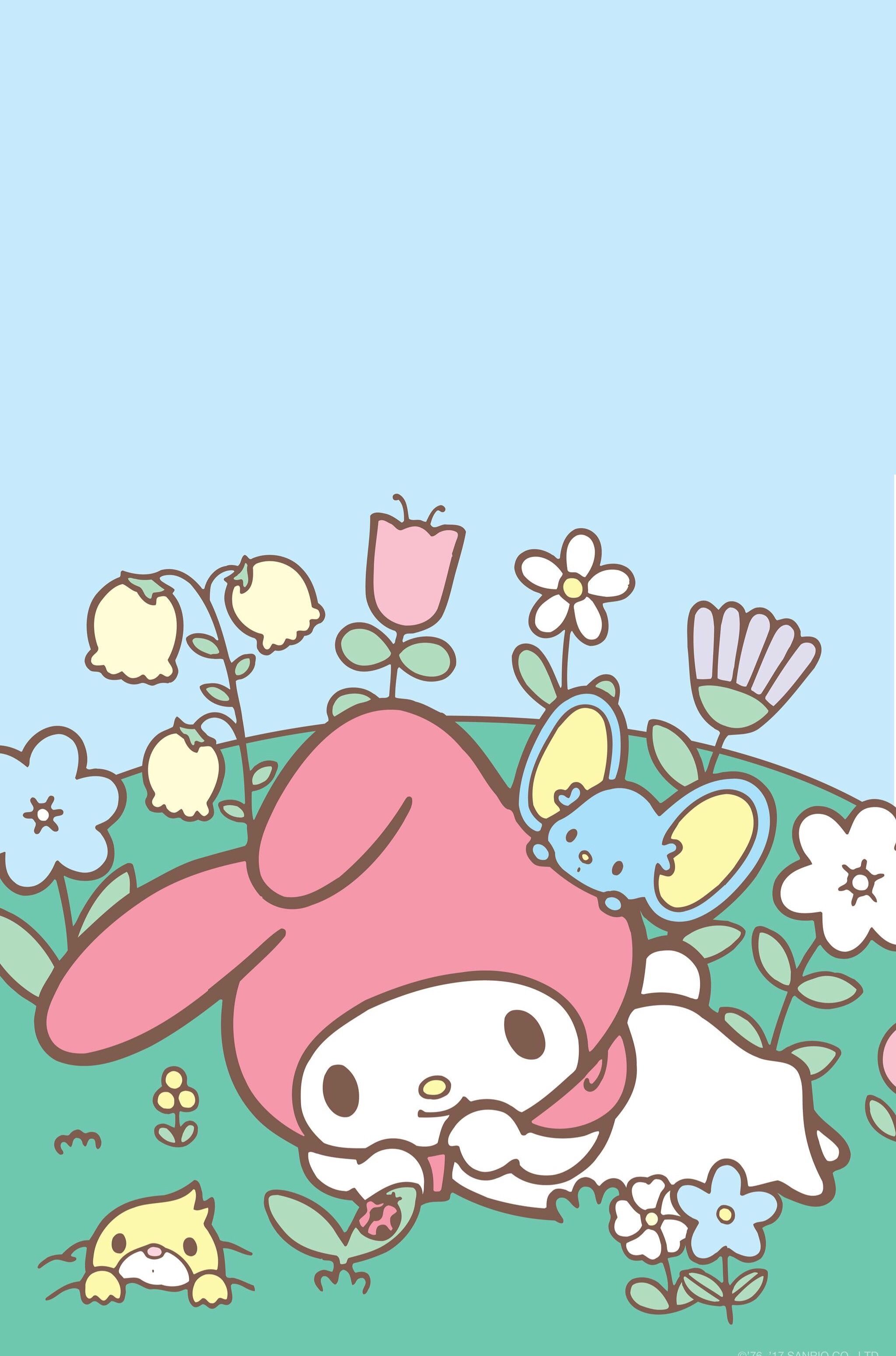My Melody. Hello kitty background, My melody wallpaper, Sanrio wallpaper