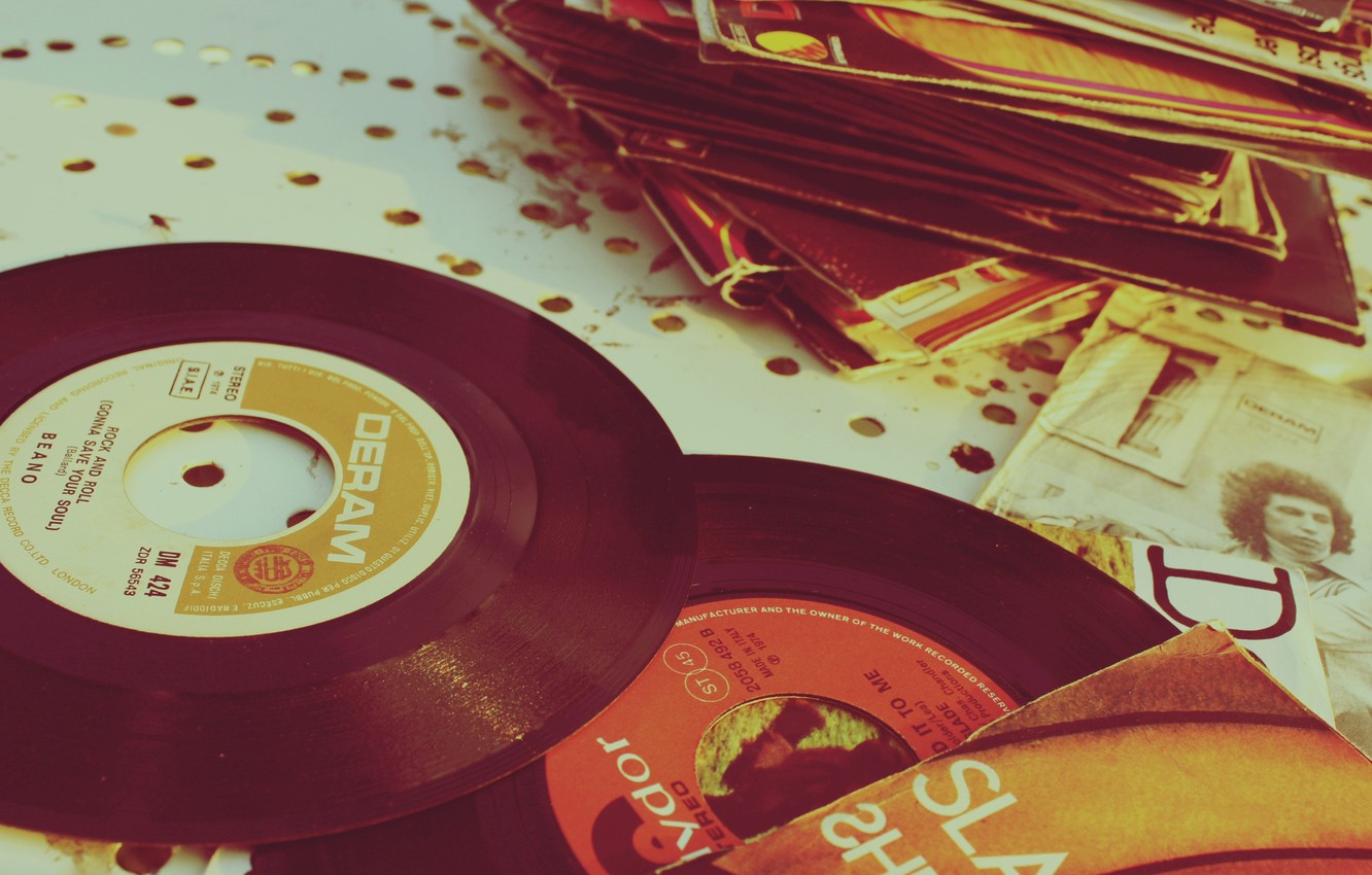 Wallpaper music, vinyl, records image for desktop, section музыка