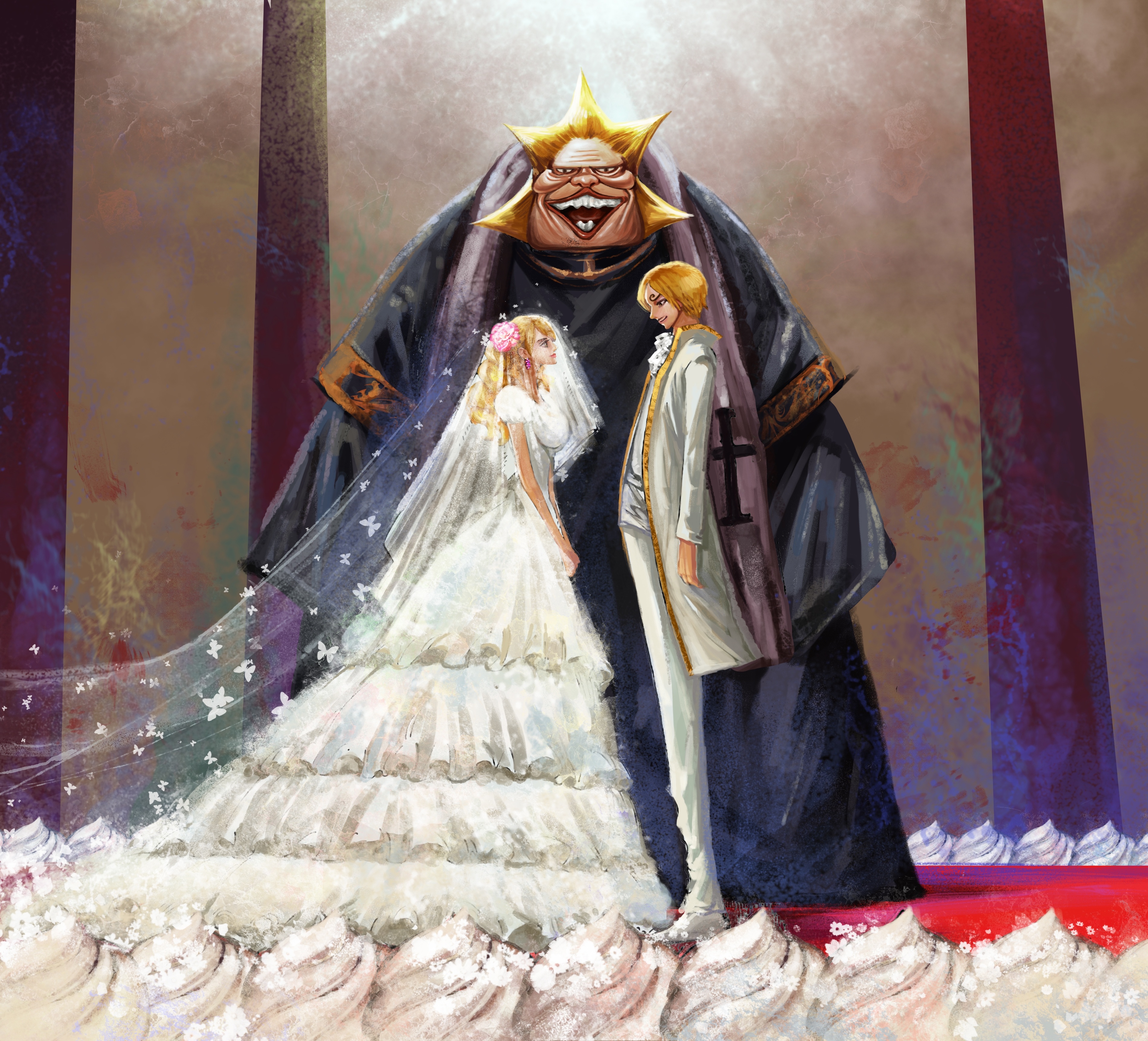 One Piece Charlotte Pudding Sanji Wedding wallpaperx3449