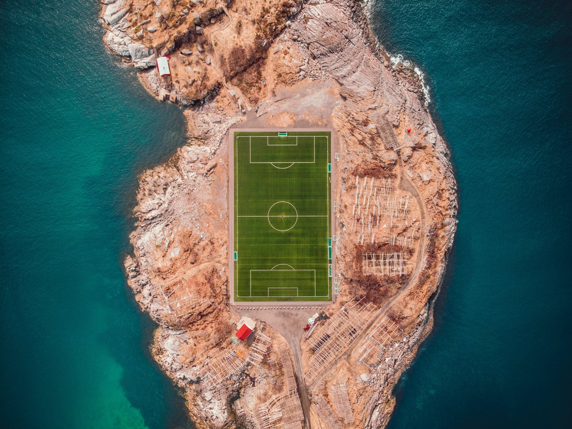 Henningsvær Stadium HD Wallpaper und Hintergründe