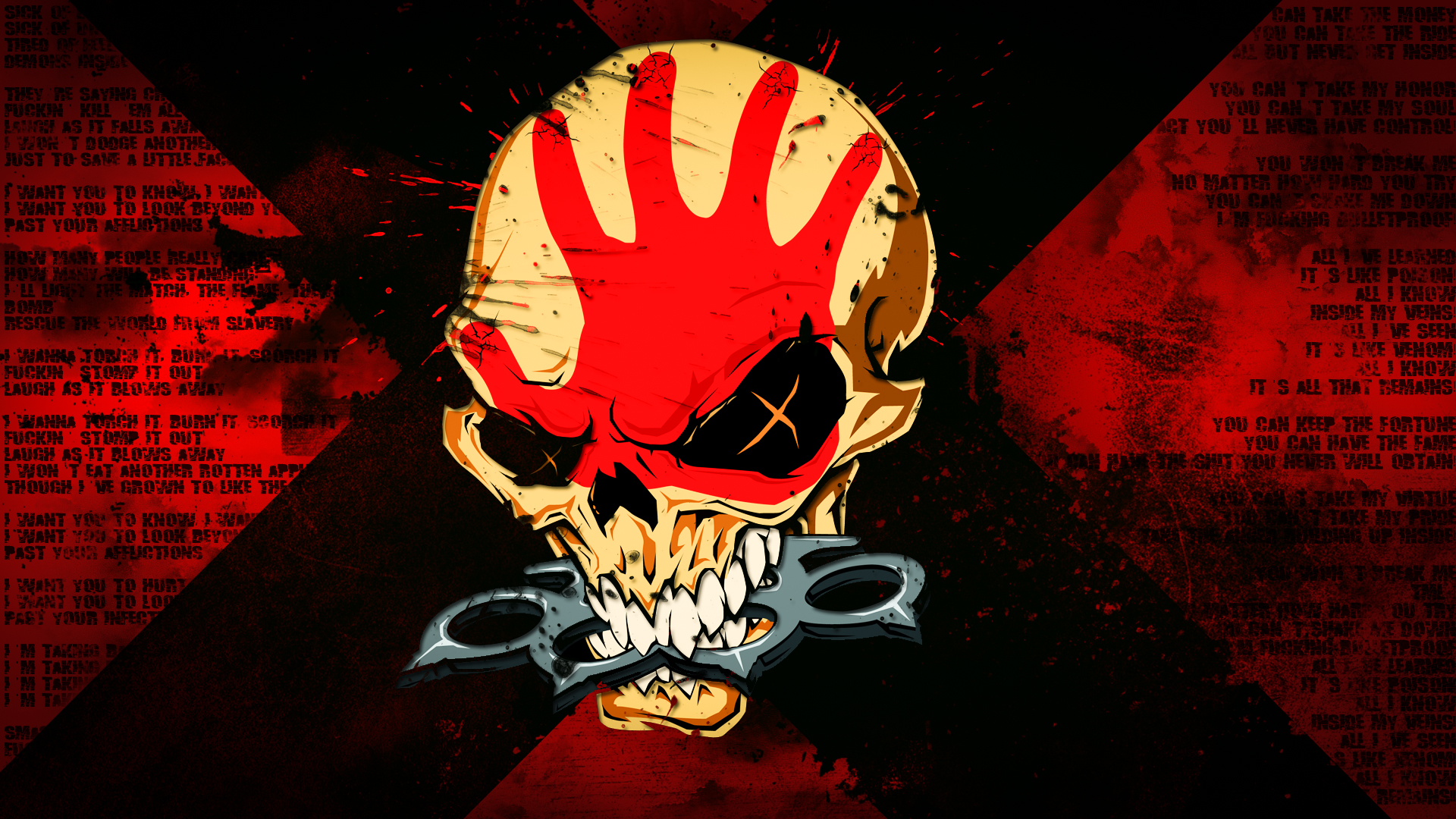 five, Finger, Death, Punch, Heavy, Metal, Hard, Rock, Bands, Skull, Skulls, Dark Wallpaper HD / Desktop and Mobile Background