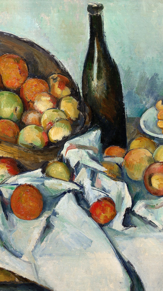 Cézanne impressionist iPhone wallpaper, still. Free Photo Illustration