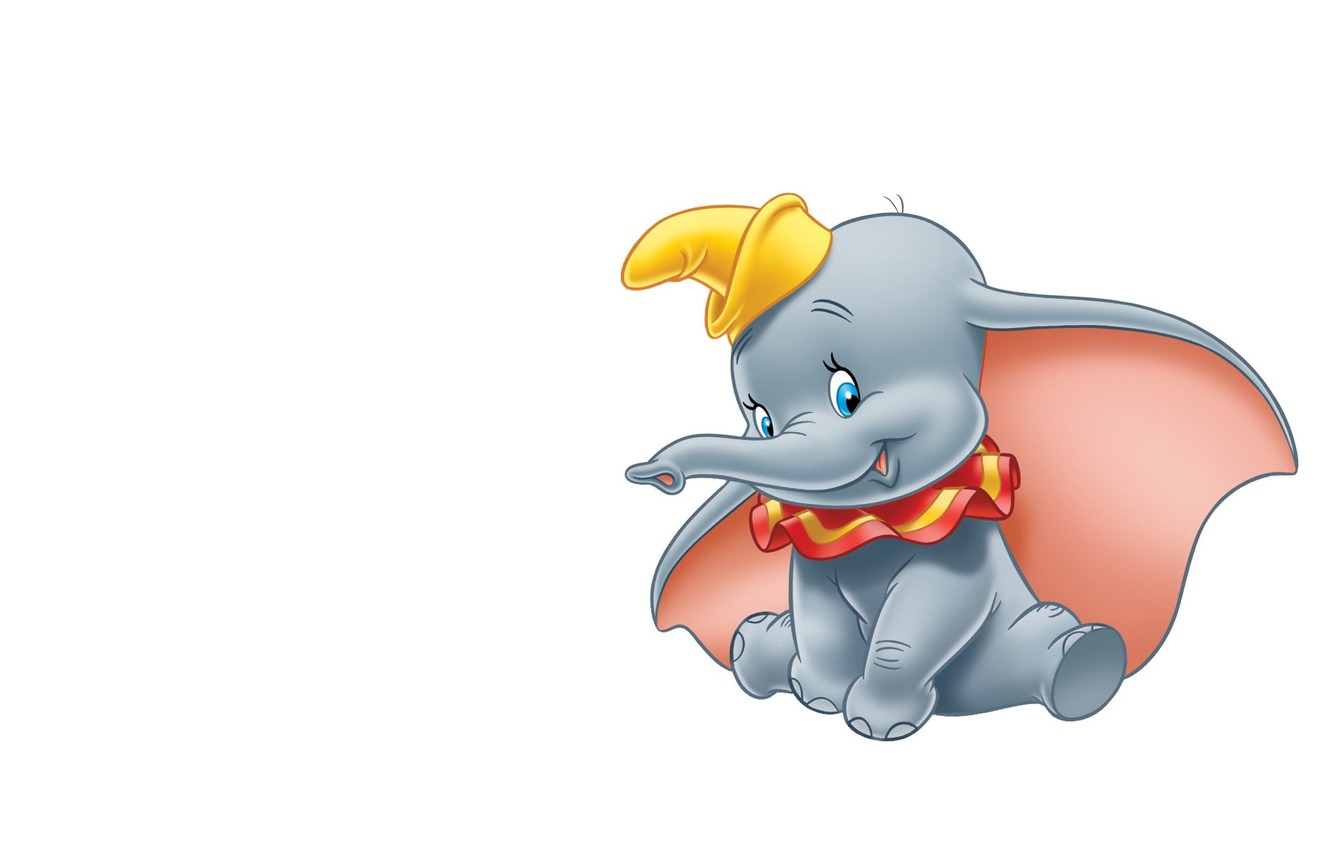 Wallpaper art, elephant, children's, Dumbo image for desktop, section минимализм