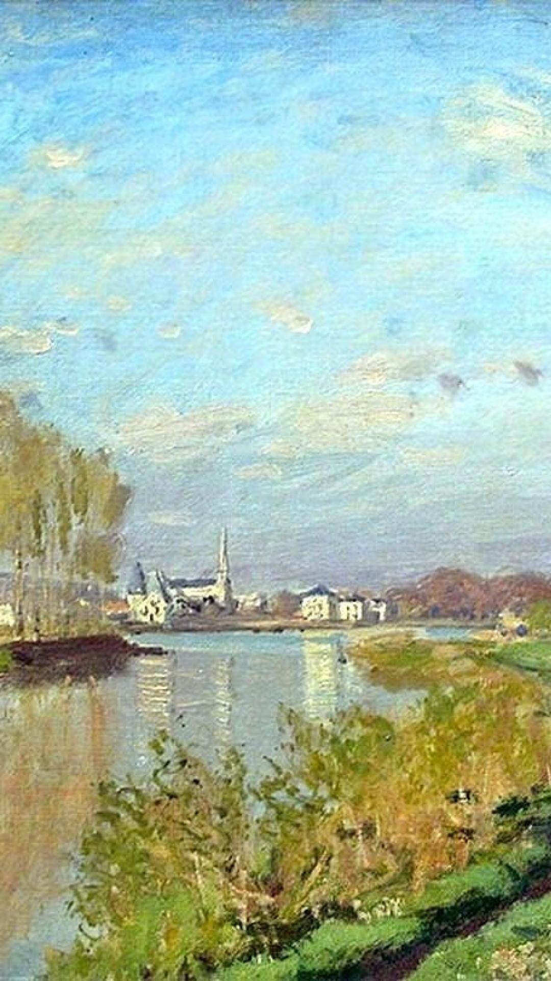 Monet IPhone Wallpaper C7b9952 Monet The Seine At Argenteuil