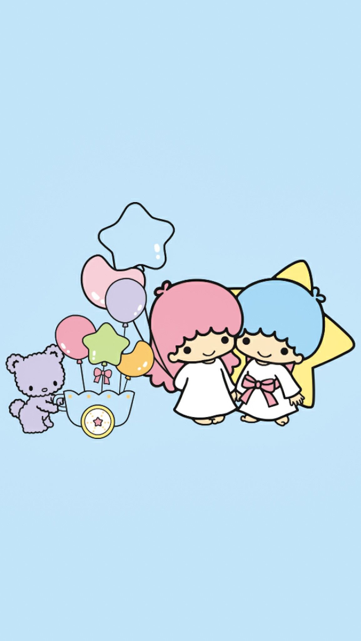 Little Twin Stars BG. Cute cartoon wallpaper, Little twin stars, Bear wallpaper