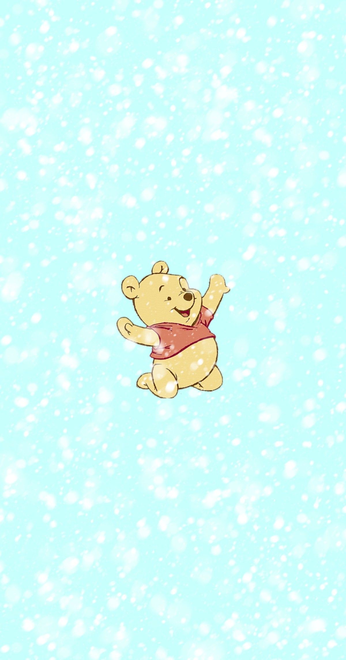 Background Wallpaper Winnie the Pooh phone snow blue cute kawaii little. Disney characters wallpaper, Cute cartoon wallpaper, Cute wallpaper