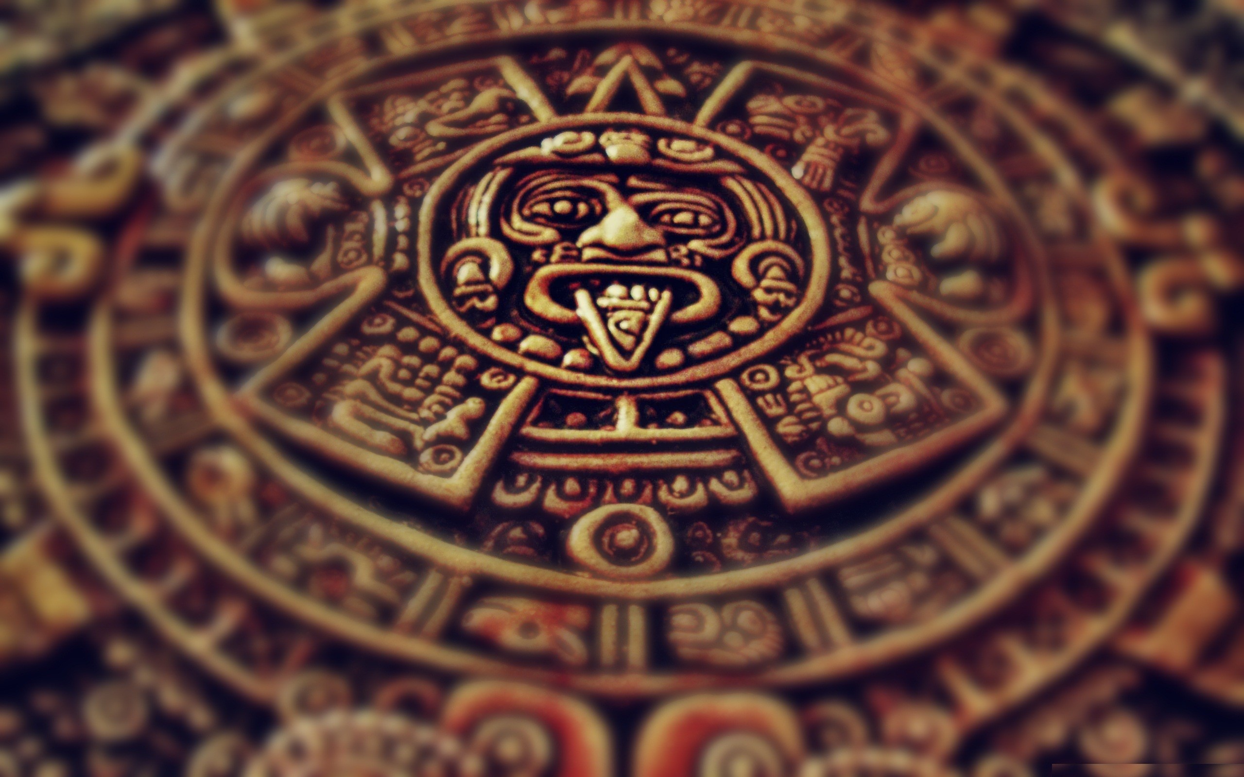 Wallpaper, temple, sculpture, Aztec, Mexico, gold, calendar, Maya civilization, ART, carving, ancient history, archaeological site 2560x1600