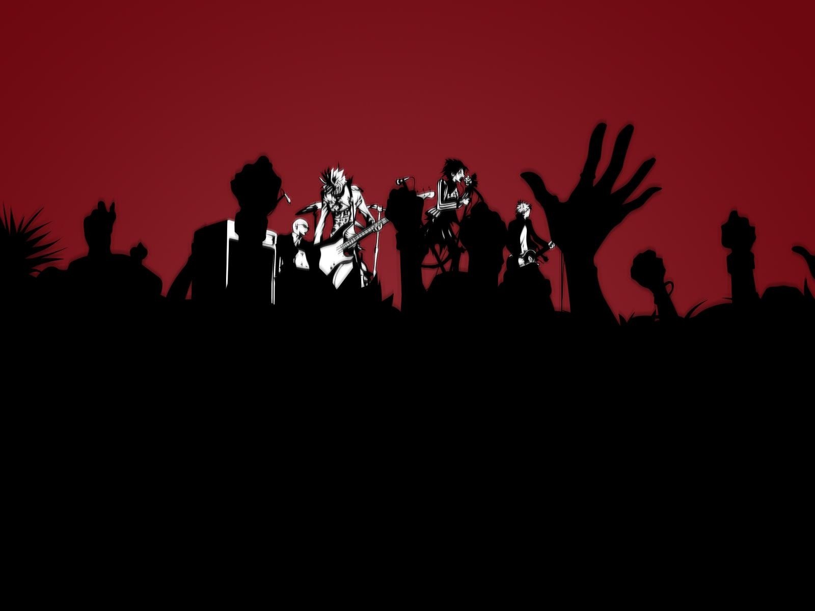 illustration, anime girls, silhouette, Nana, Nana Osaki, darkness, album cover Gallery HD Wallpaper