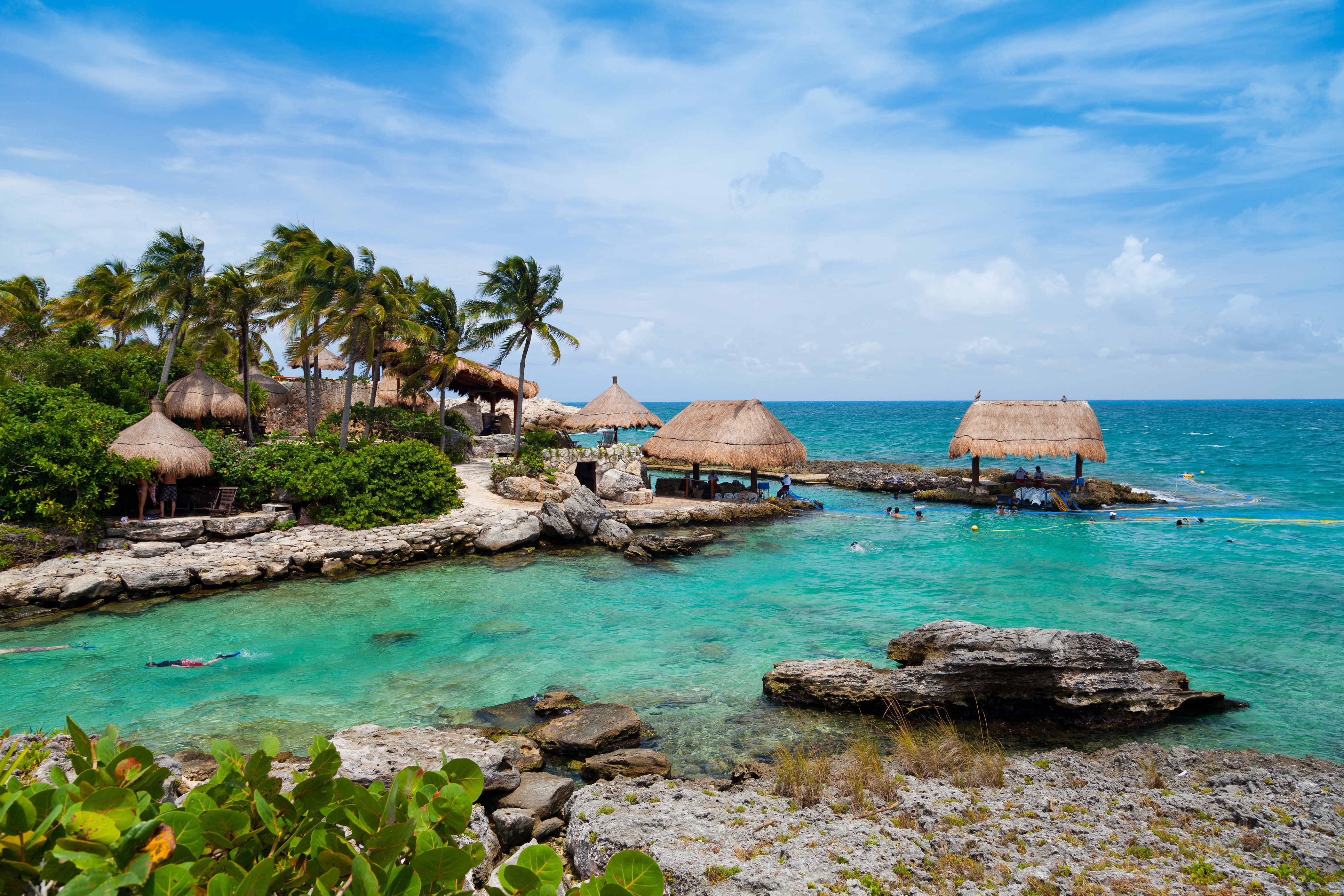4K, Cancun, Mexico, Coast, Stones Gallery HD Wallpaper