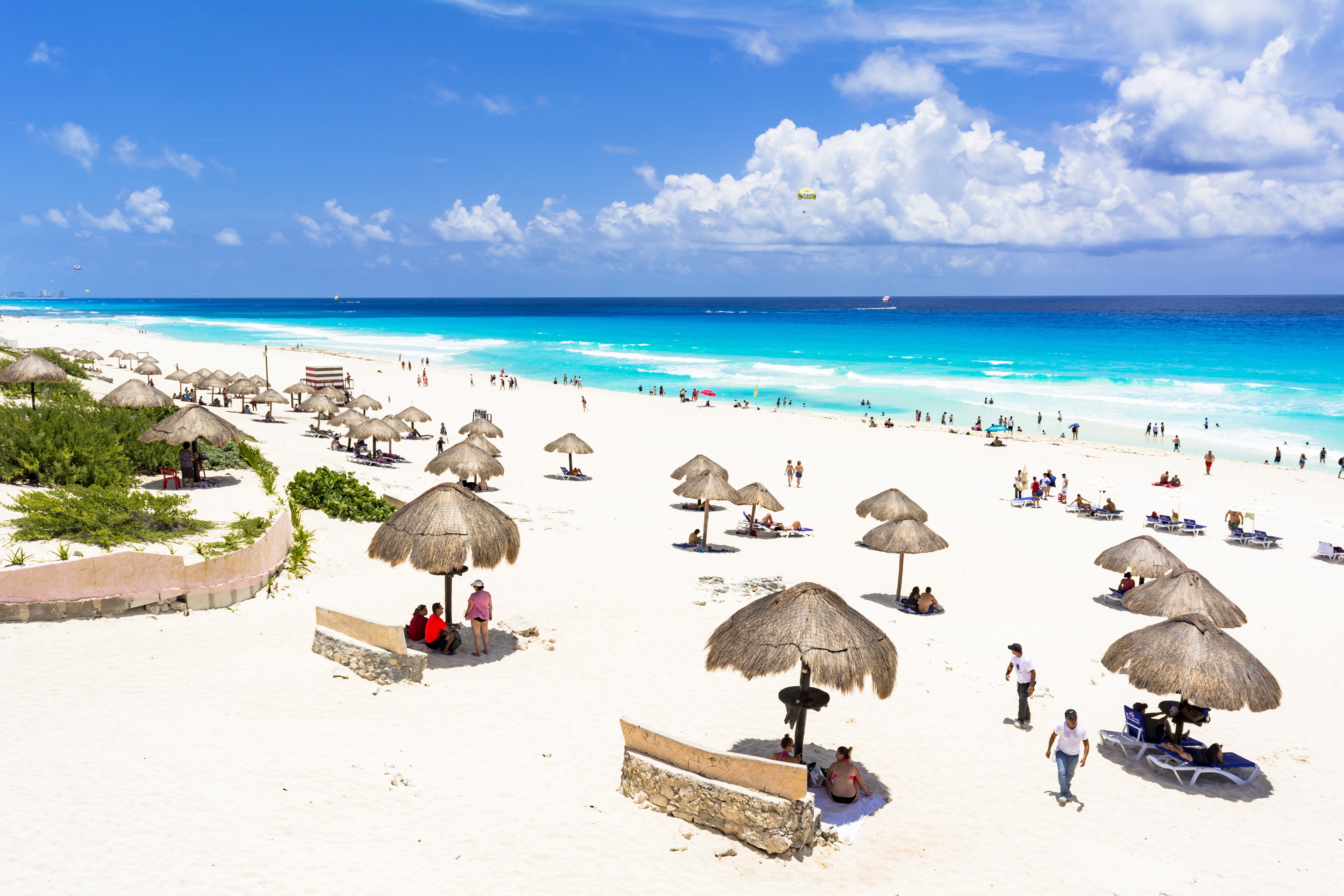 4K, Cancun, Mexico, Sea, Coast, Sky, Beach, Sand, Clouds Gallery HD Wallpaper