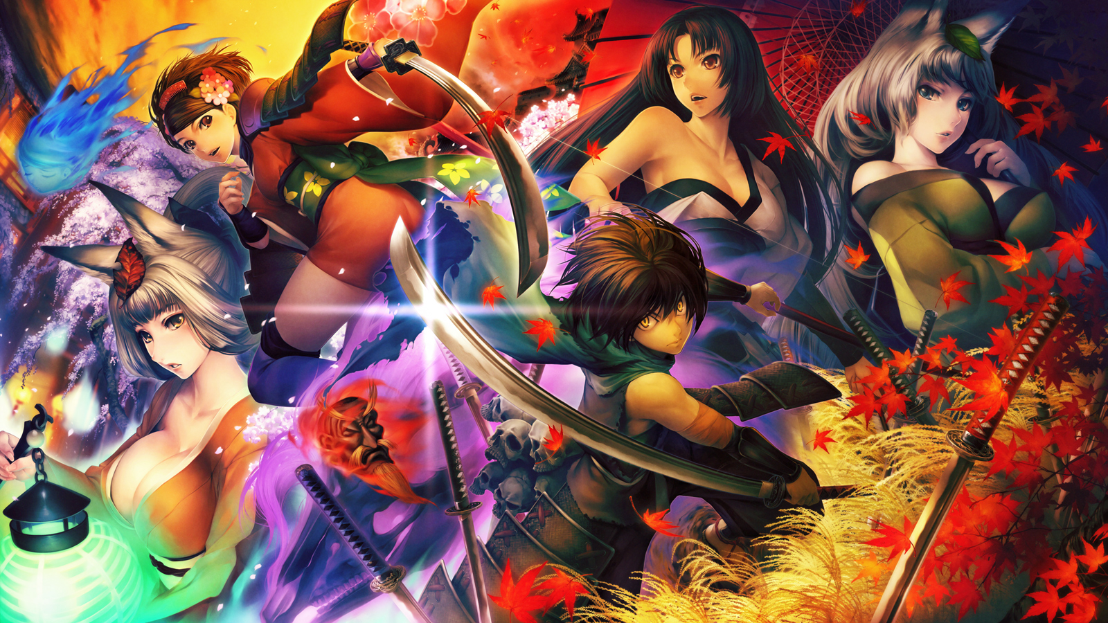 Anime wallpaper oboro muramasa (game) 1600x900 53298 en
