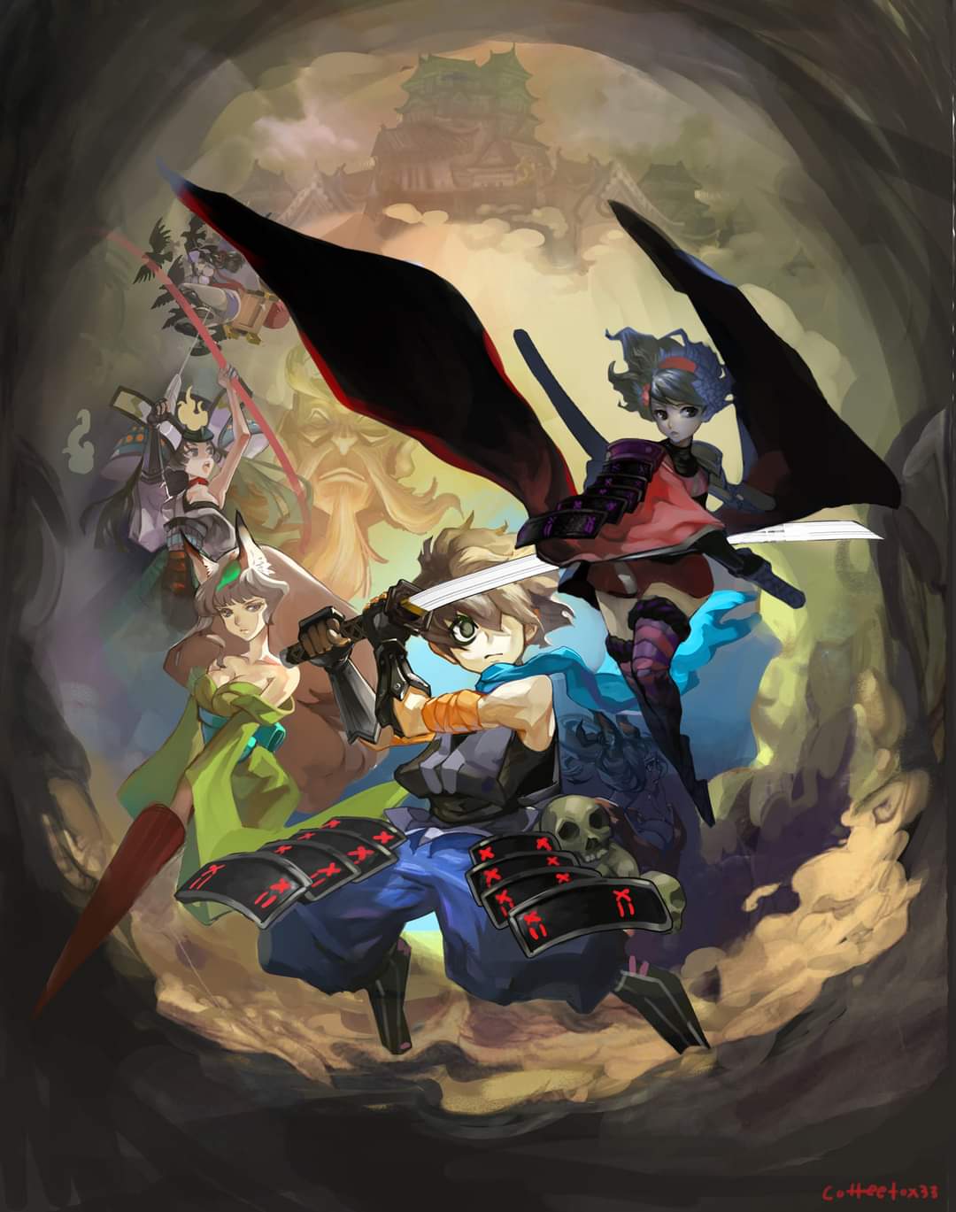 Game Quest Rebirth Promotional Artwork (!) # Vanillaware #Muramasa #VitaIsland