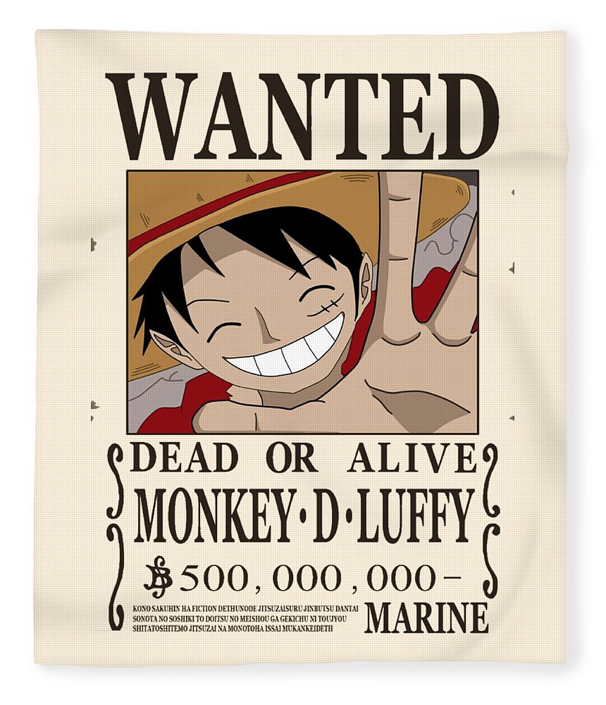 Bounty Luffy Wanted Piece Fleece Blanket