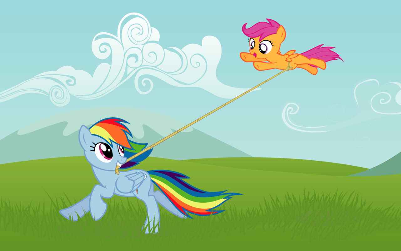 scootaloo and rainbow dash Dash Wallpaper
