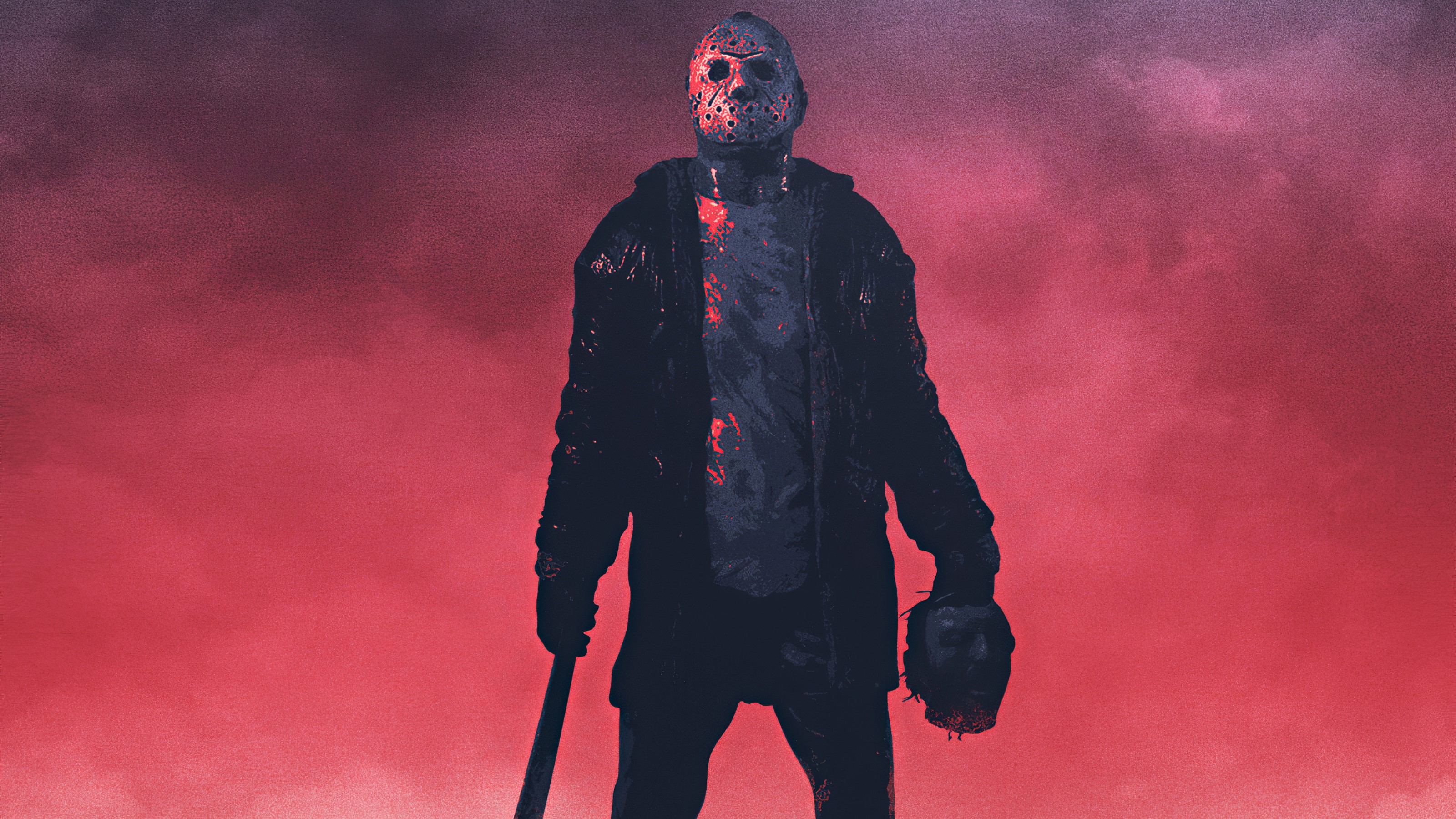 red, horror, Friday The 13th The Games, frontal view, Horror movies, game art, mask Gallery HD Wallpaper