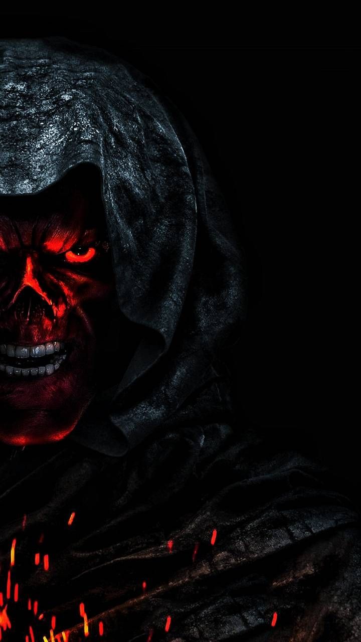 Red skull wallpaper by Prince_A_A_R_Y_A. ccdd. Black skulls wallpaper, Skull wallpaper, Red and black wallpaper