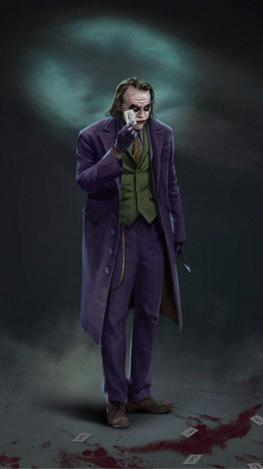 Joker and Card iPhone Wallpaper. Joker iphone wallpaper, Joker card, Joker heath