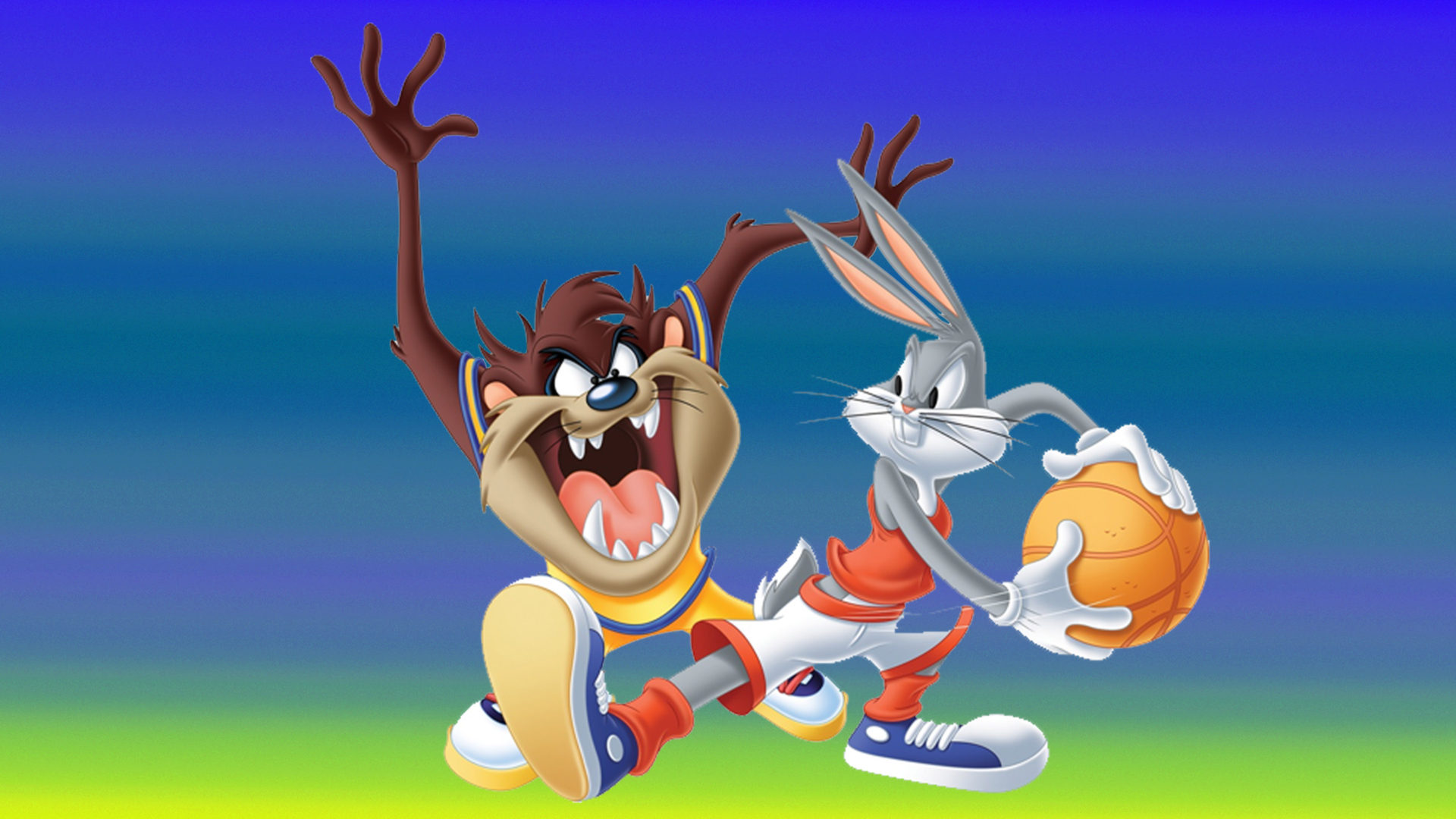 Bugs Bunny And Tasmanian Devi Basketball Player Looney Tunes Desktop Wallpaper Background Free Download 3840x2400, Wallpaper13.com