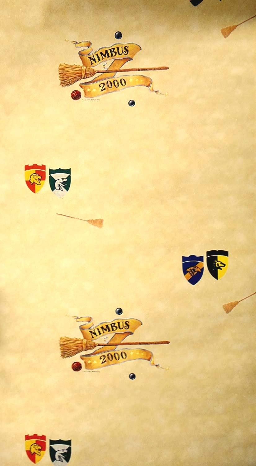 Nimbus Two Thousand & House Crests Harry Potter Official Wallpaper