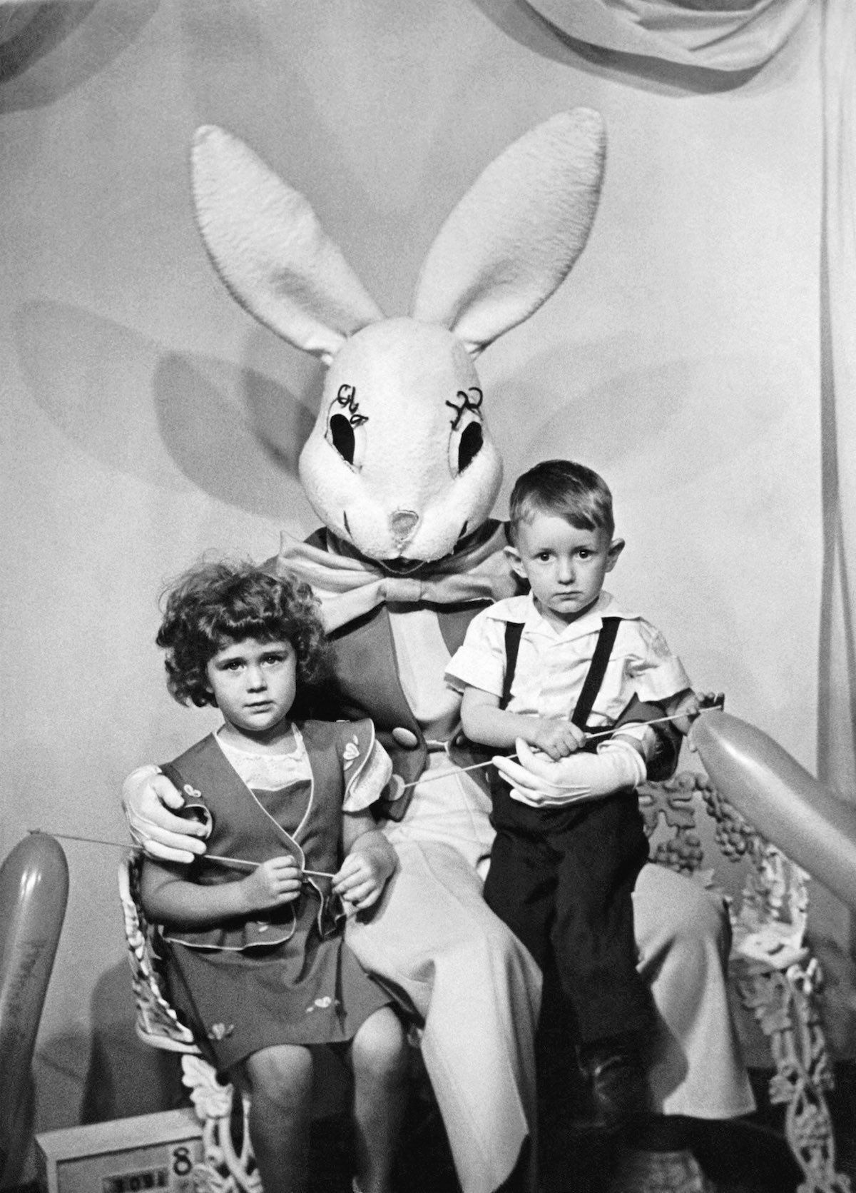 These Easter bunnies are eggceptionally creepy. Vintage hollywood stars, Easter bunny, Vintage photo