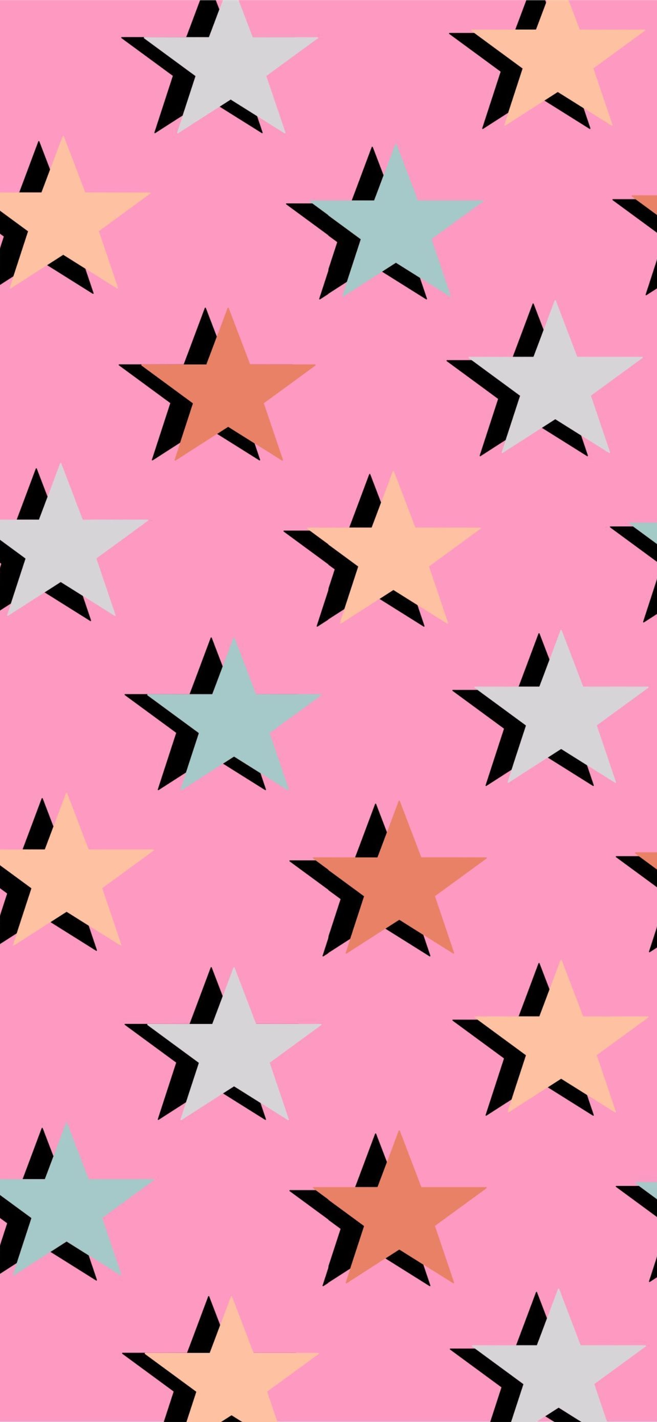 Download Pink Preppy Stars And Bolts Wallpaper