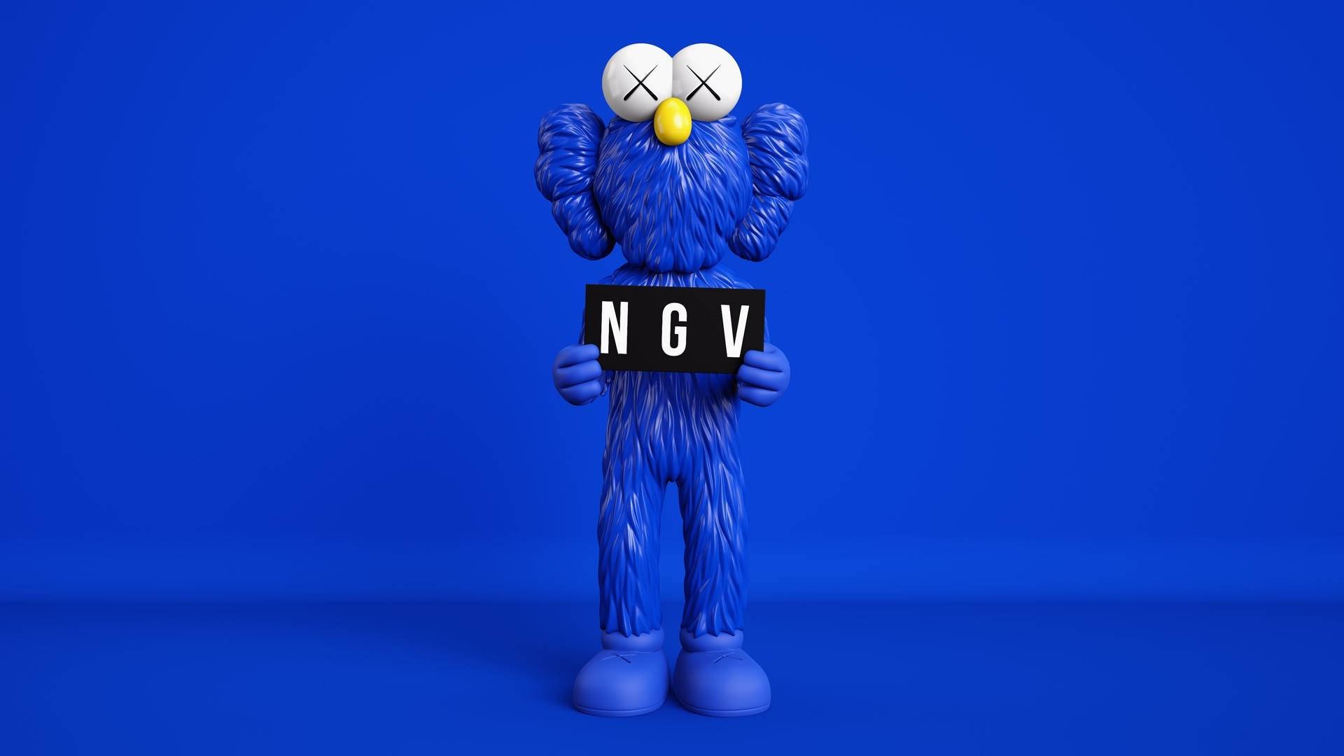 Download Kaws Blue Bff Wallpaper