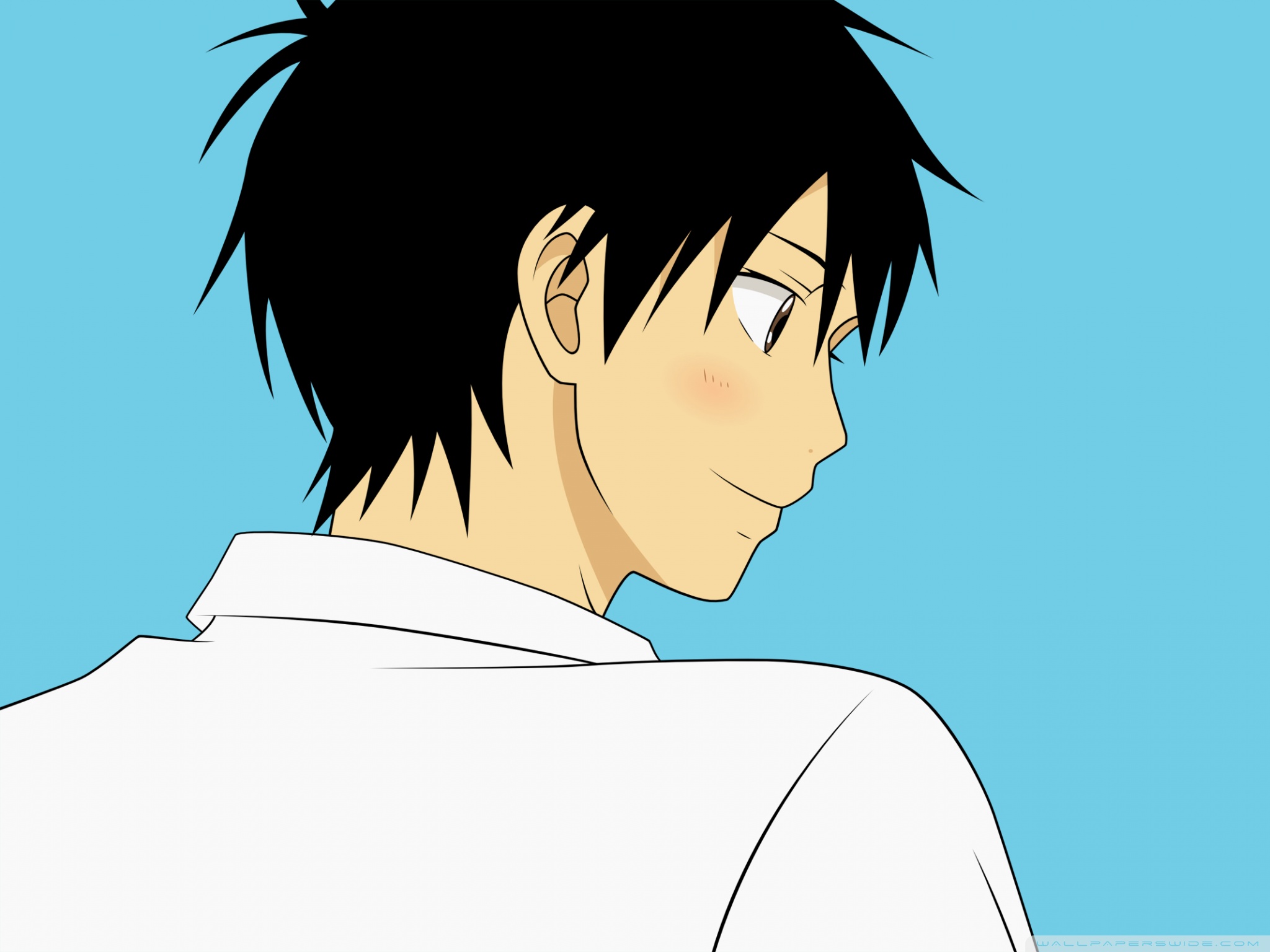 Anime Guy With Black Hair Ultra HD Desktop Background Wallpaper for 4K UHD TV, Tablet