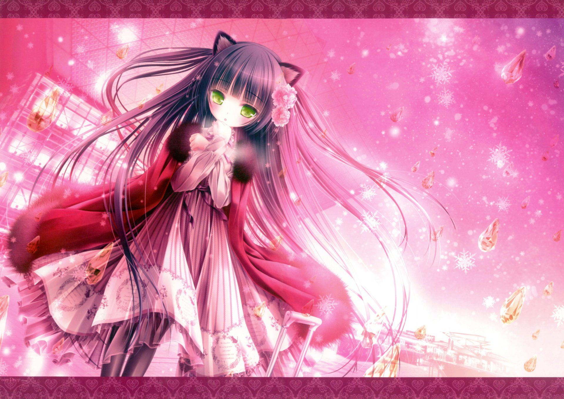 Anime Original Girl Cute Neko Black Hair Long Hair Wallpaper. Anime, Nekomimi, Anime image