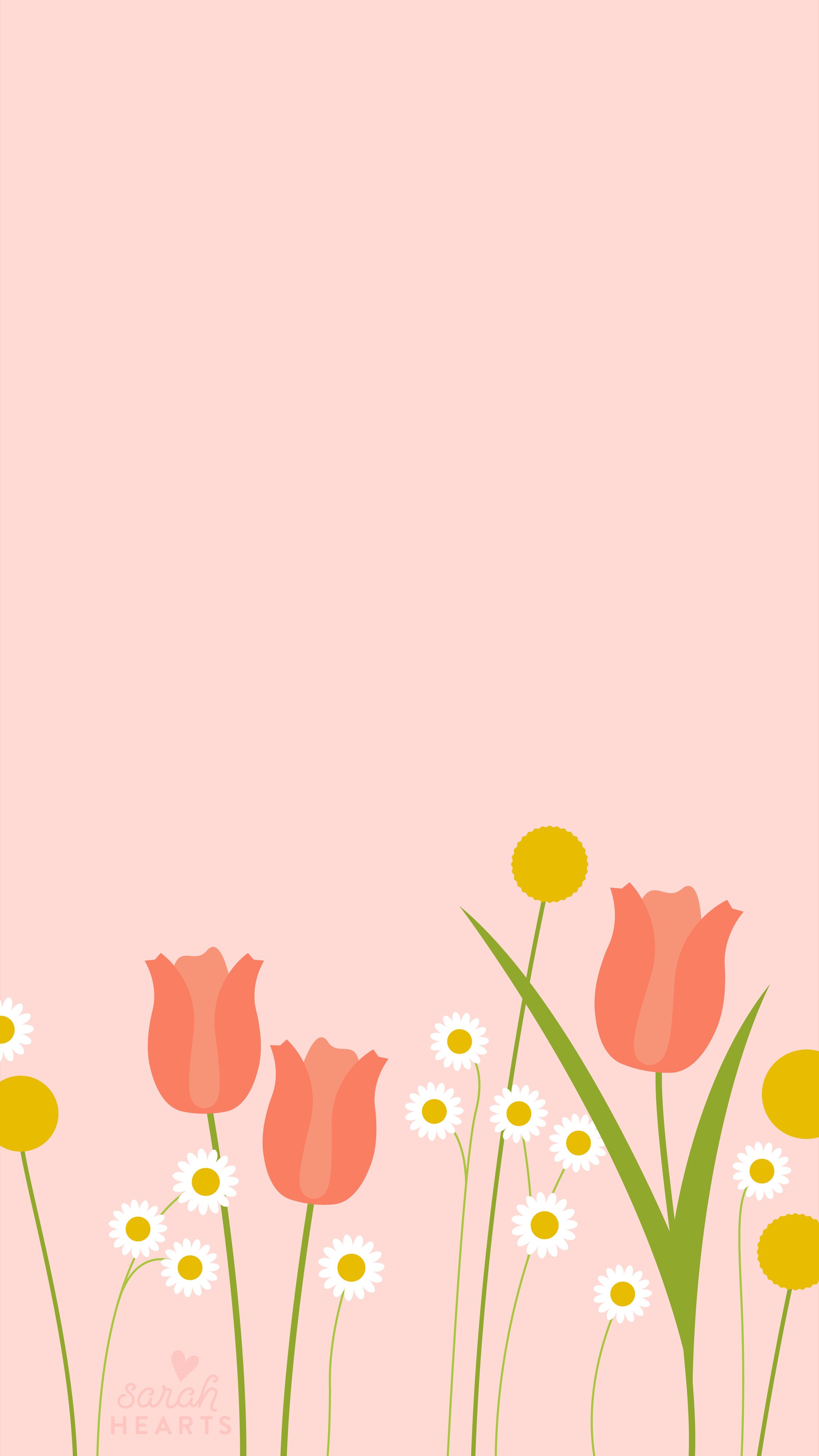 Add beautiful spring flowers to your computer, phone and tablet with this free wallpaper