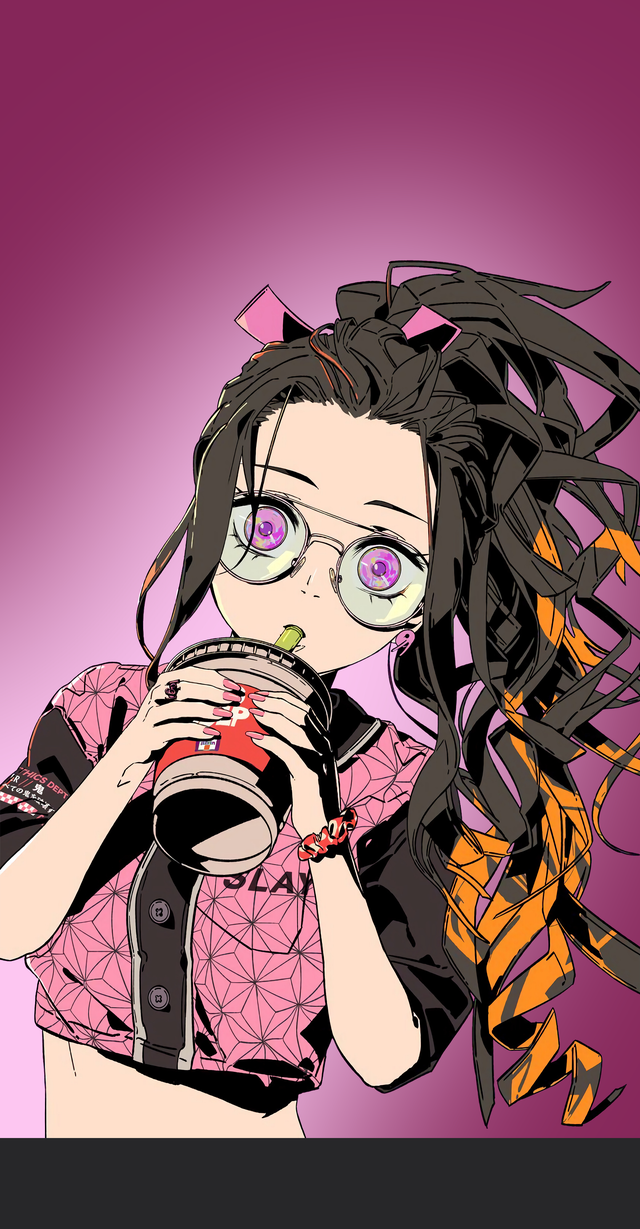 My photohopped versions of Nezuko wallpaper (different backrounds). Resolution (2160x4147). Anime (Kimetsu no Yaiba)(Demon Slayer)