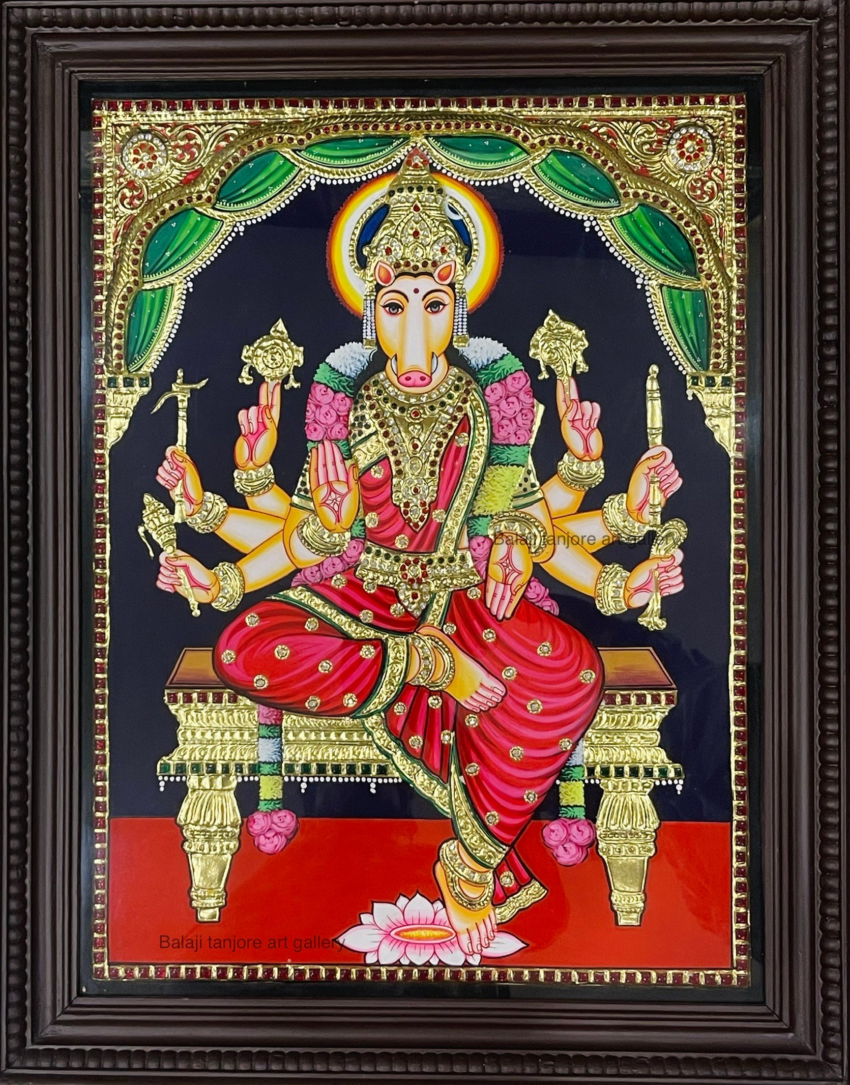 Buy Varahi amman semi embossing tanjore painting