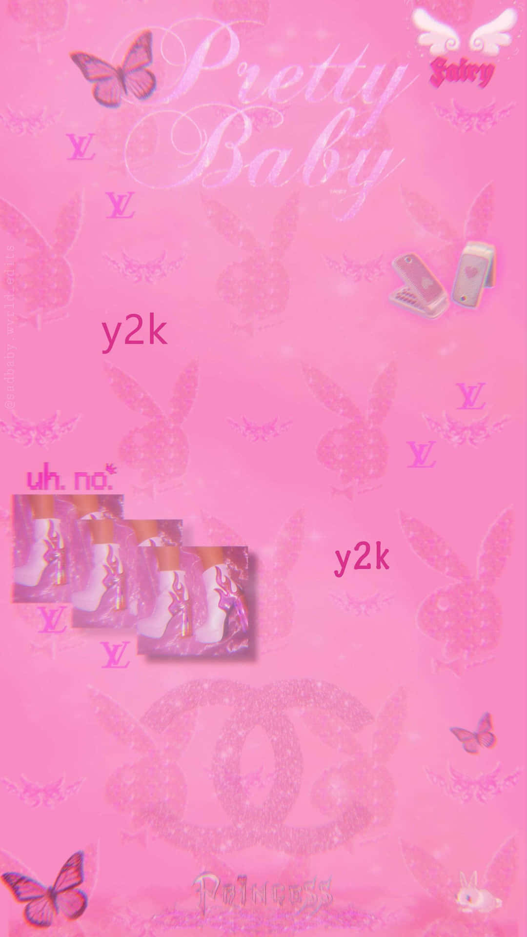 Download Pink Pretty Baby Cyber Y2k Aesthetic Wallpaper