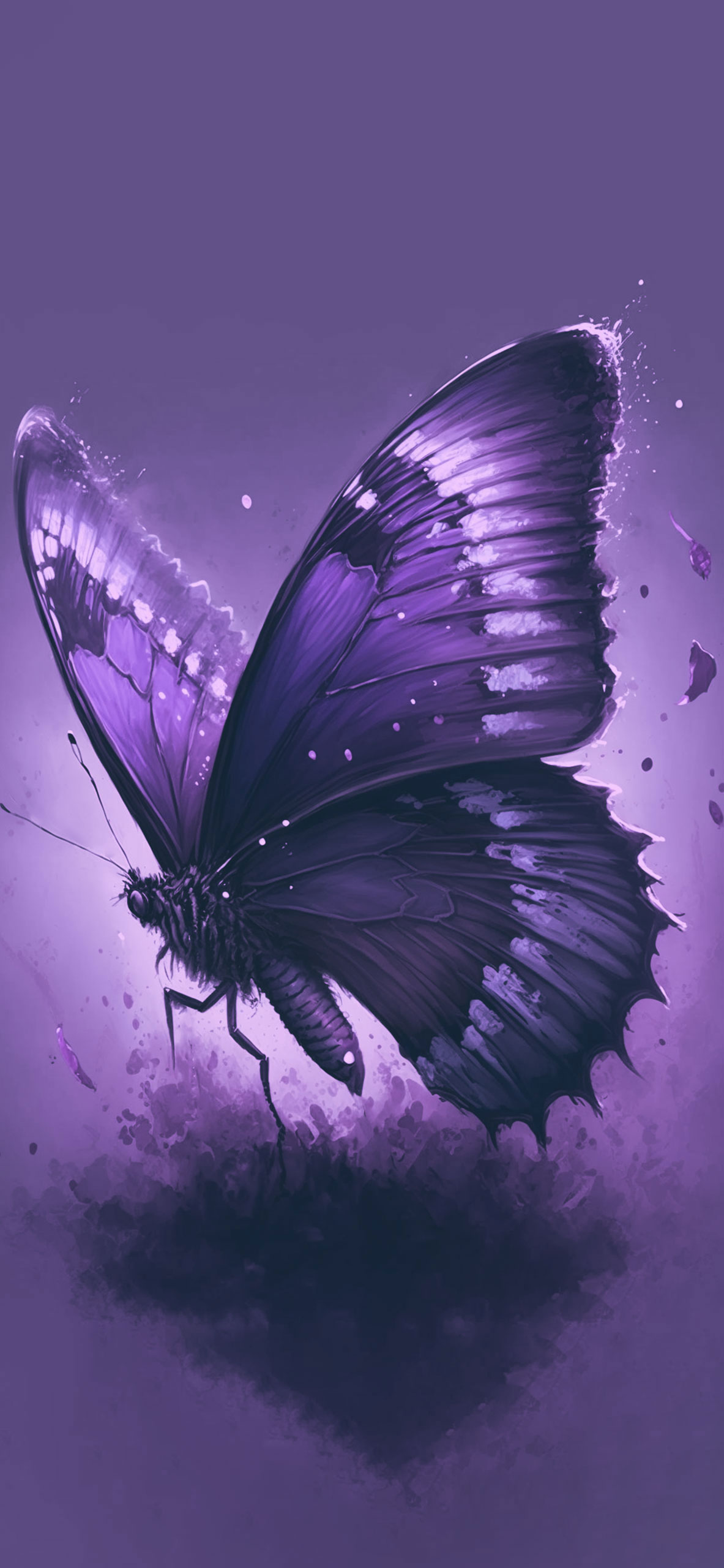 Purple Butterfly Wallpaper Aesthetic Wallpaper iPhone