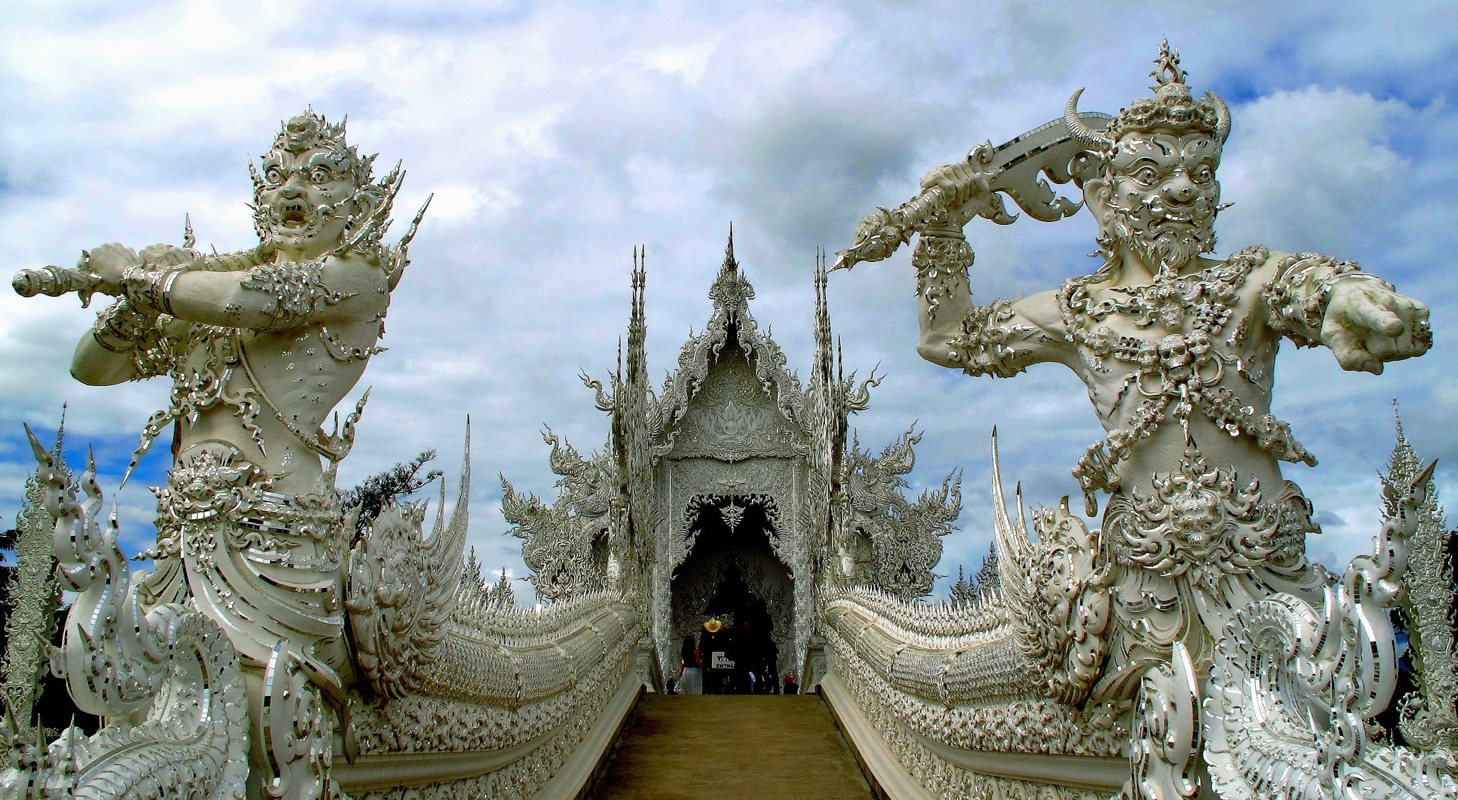 HD desktop wallpaper: Temple, Thailand, Temples, Religious, Wat Rong Khun, Chiang Rai Province download free picture