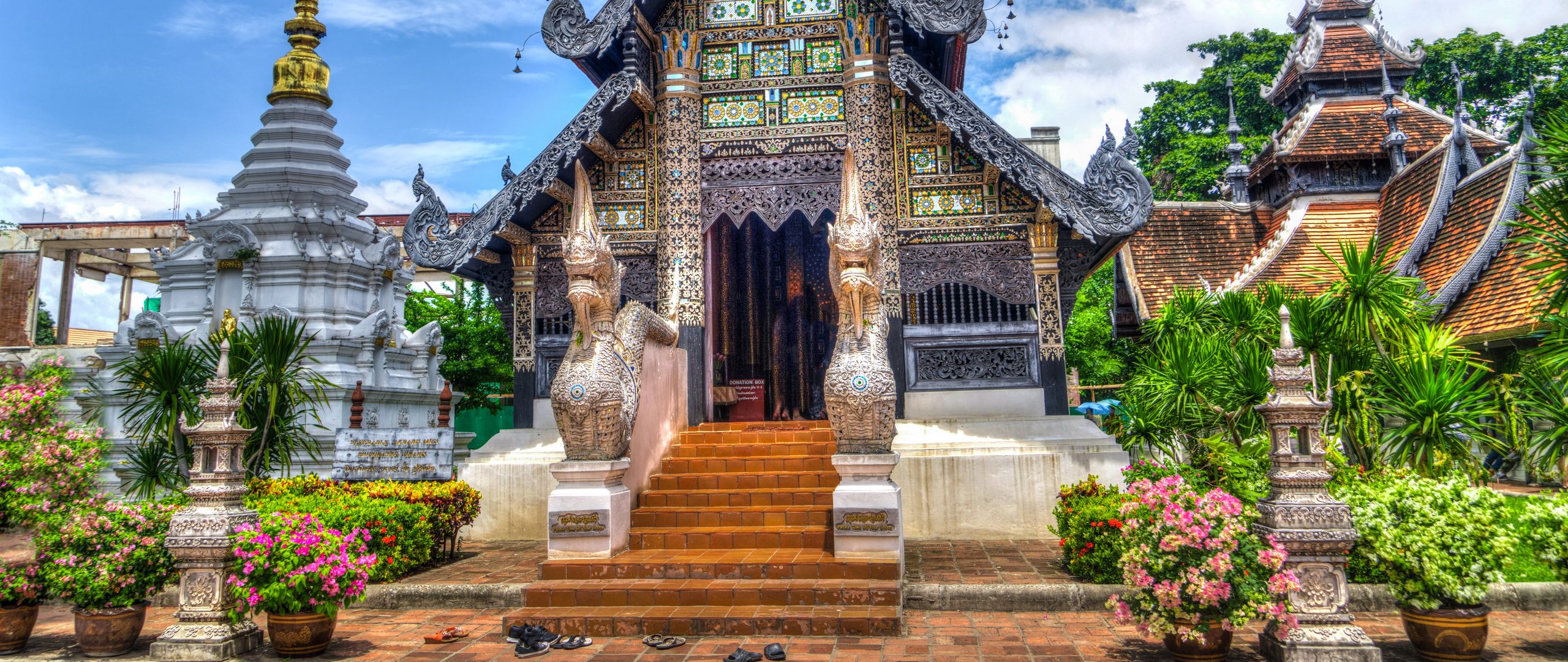 Download wallpaper 2560x1080 thailand, temple, chiang mai, hdr dual wide 1080p HD background