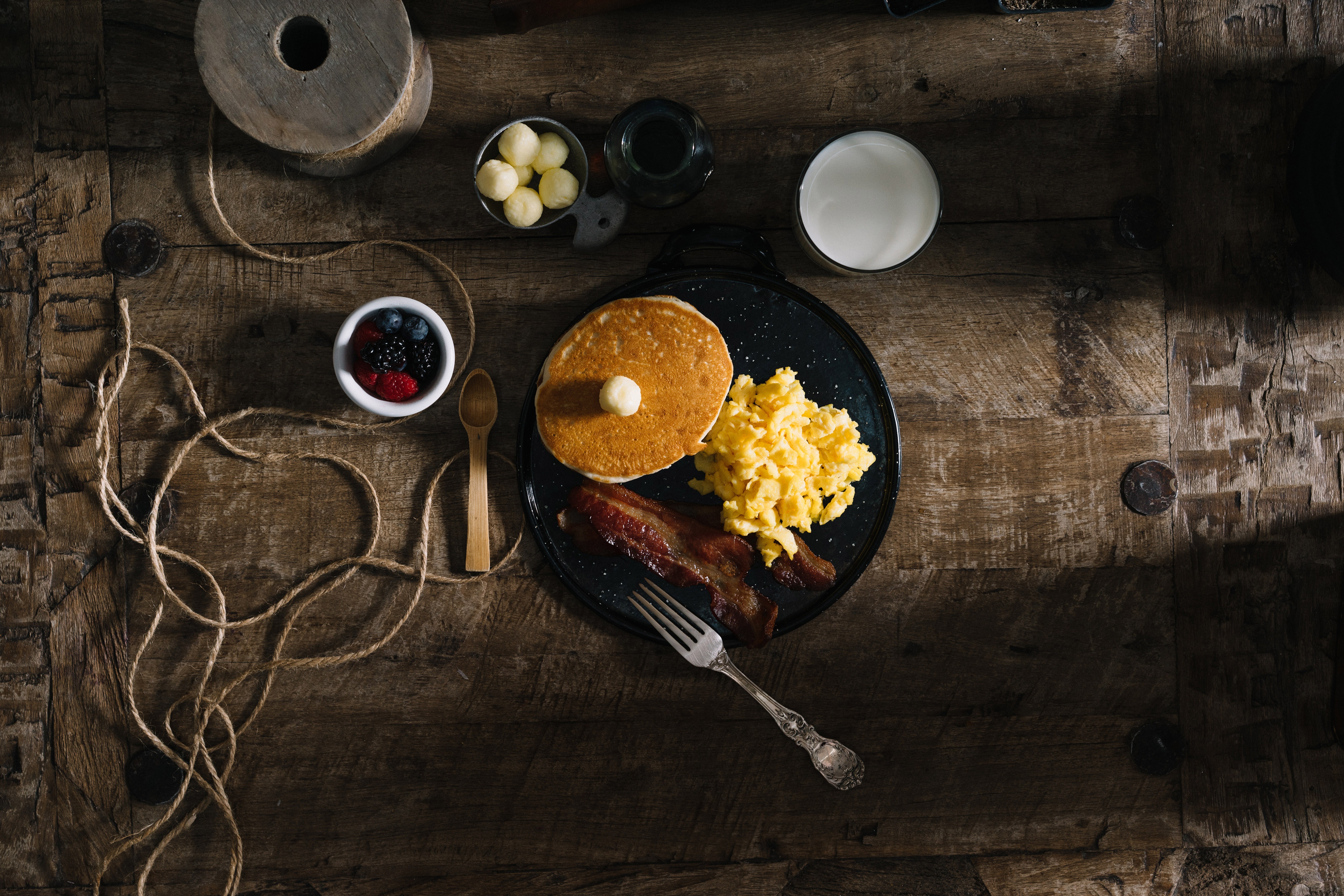 Bacon & Scrambled Egg Breakfast Royalty Free