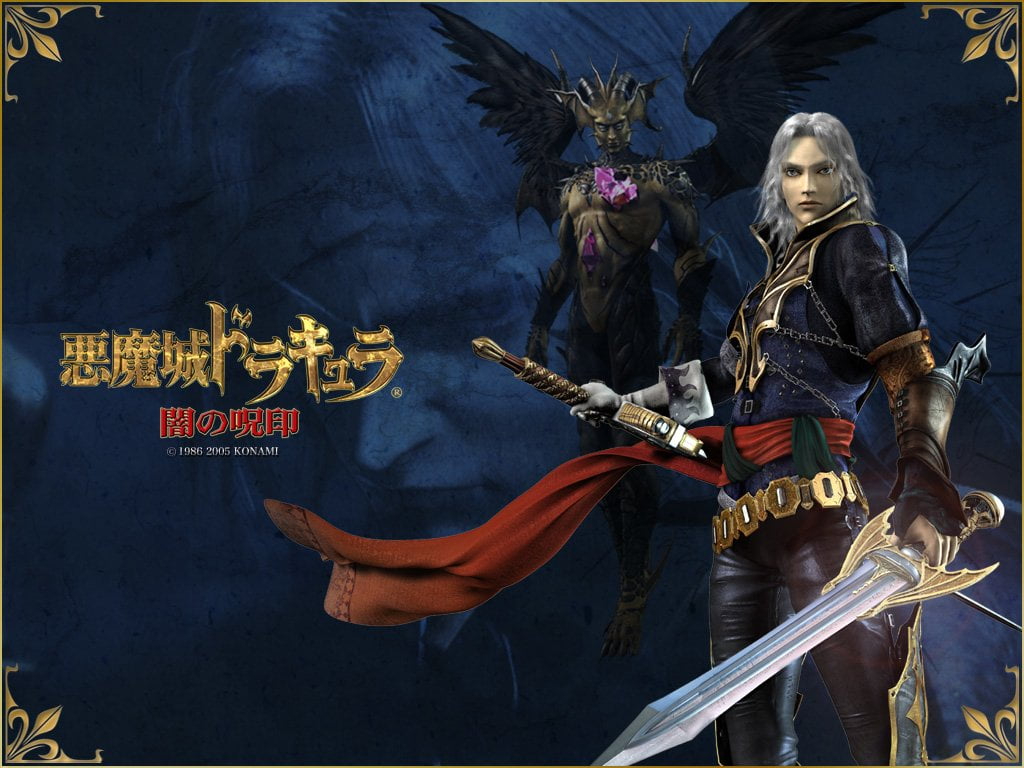 Wallpaper Man With Sword And Winged Monster