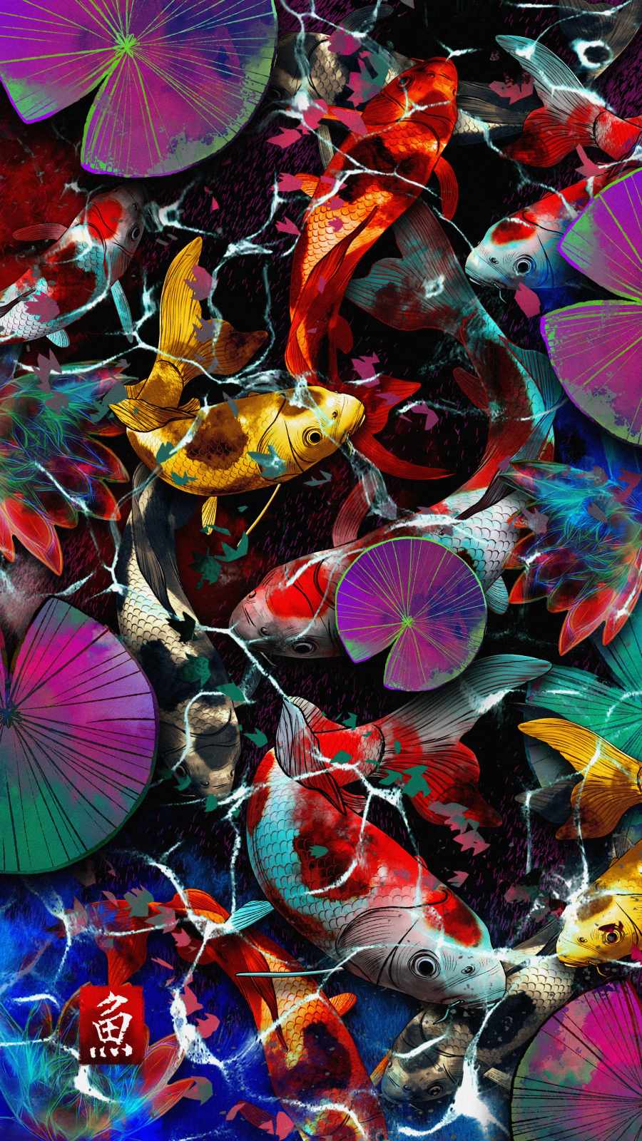 Koi Fish Art IPhone Wallpaper Wallpaper, iPhone Wallpaper