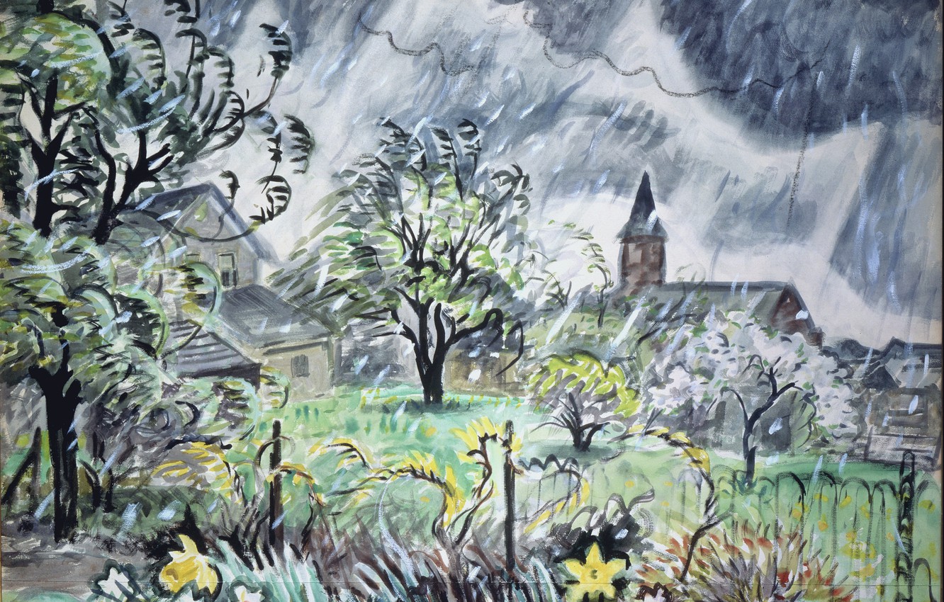 Wallpaper 1948, Early Spring, Charles Ephraim Burchfield, (May) image for desktop, section живопись